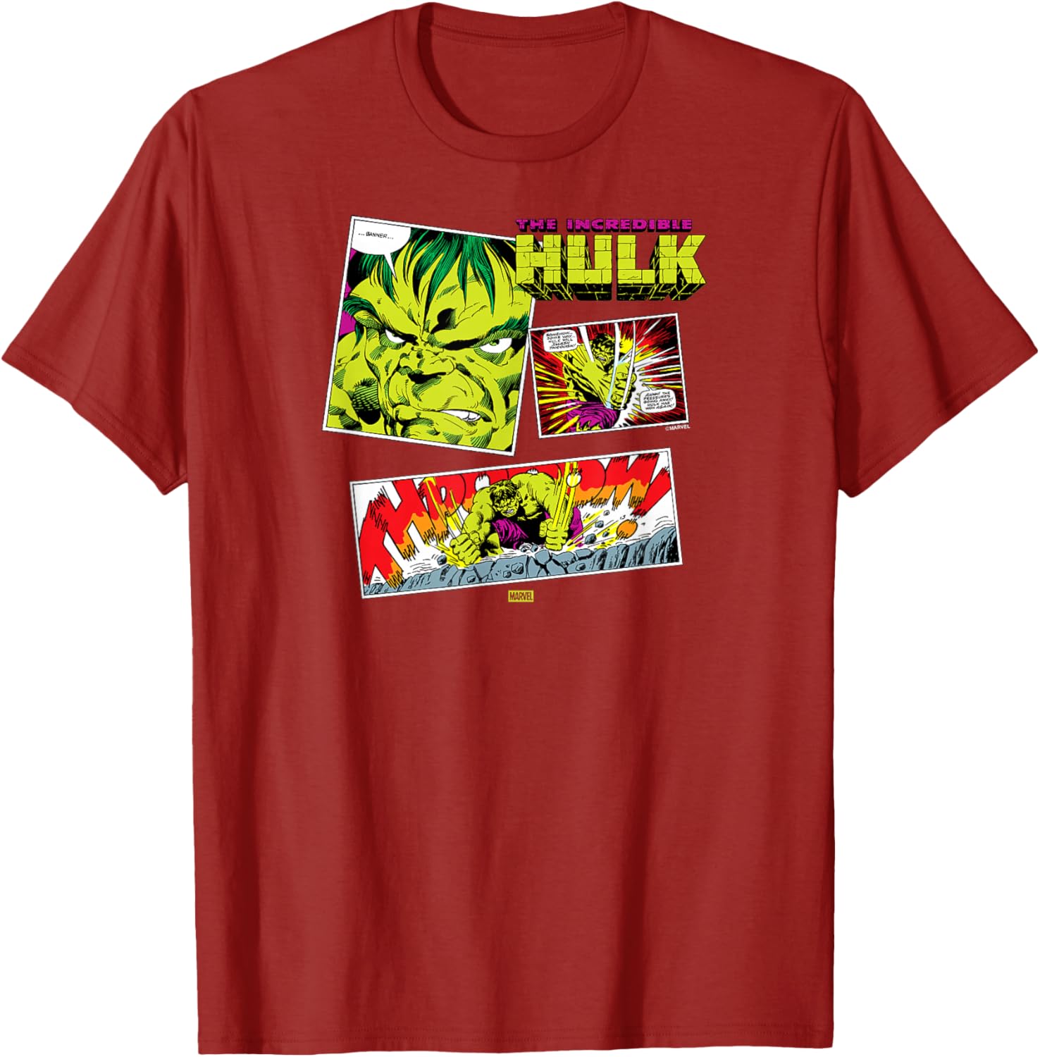 Marvel Hulk Comic Book Panel T-Shirt for Fans of Superhero Apparel - 10