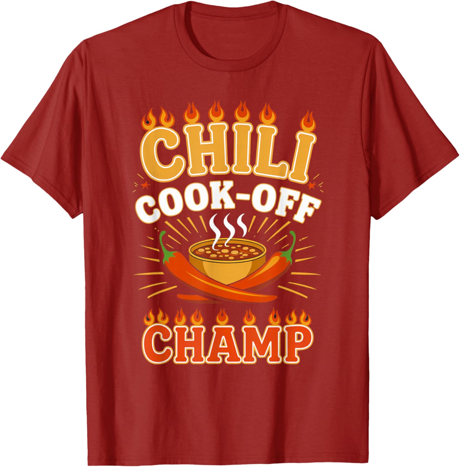 Chili Cook-Off Champion T-Shirt for Spicy Food Contest Lovers - 3