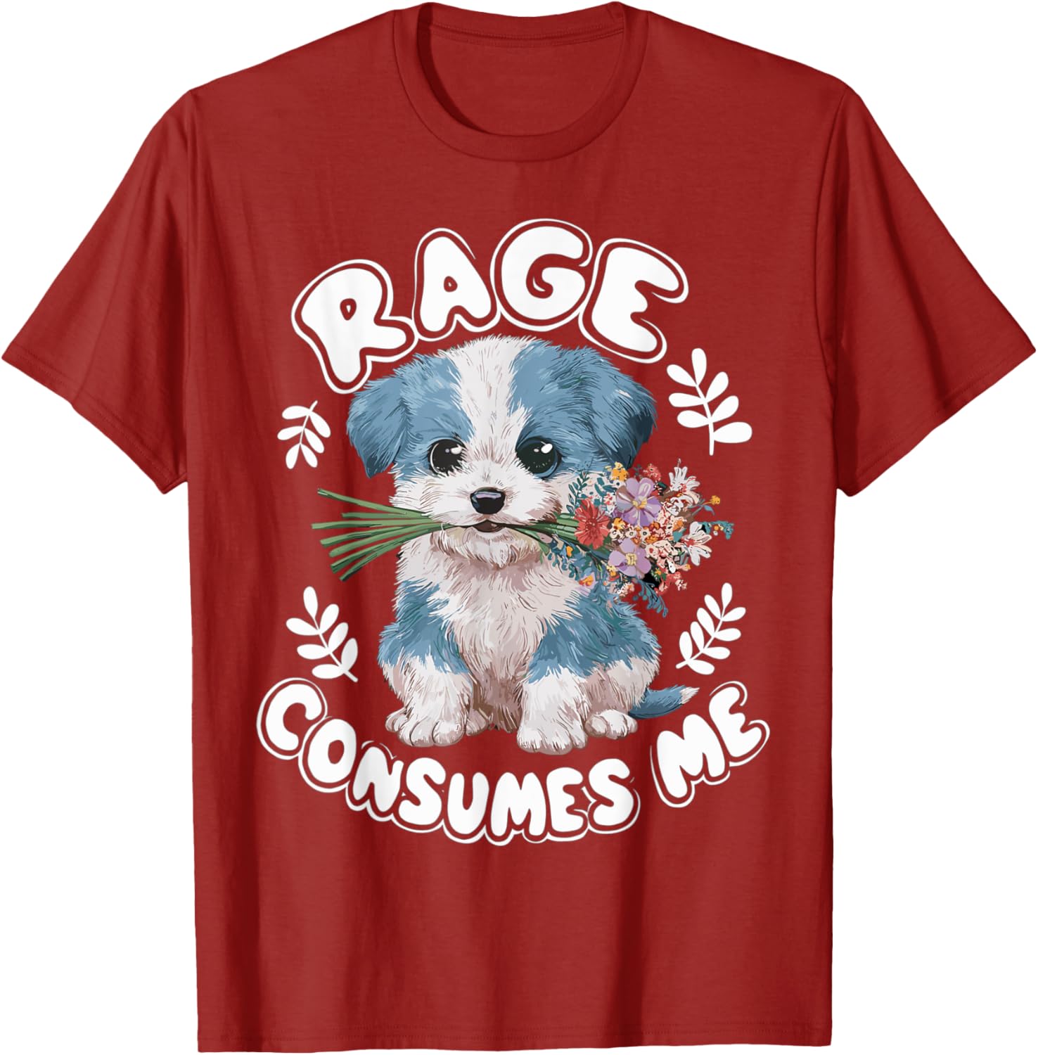 Cute Puppy Rage Cat Meme T-Shirt for Men and Women - Funny Gift Idea - 27