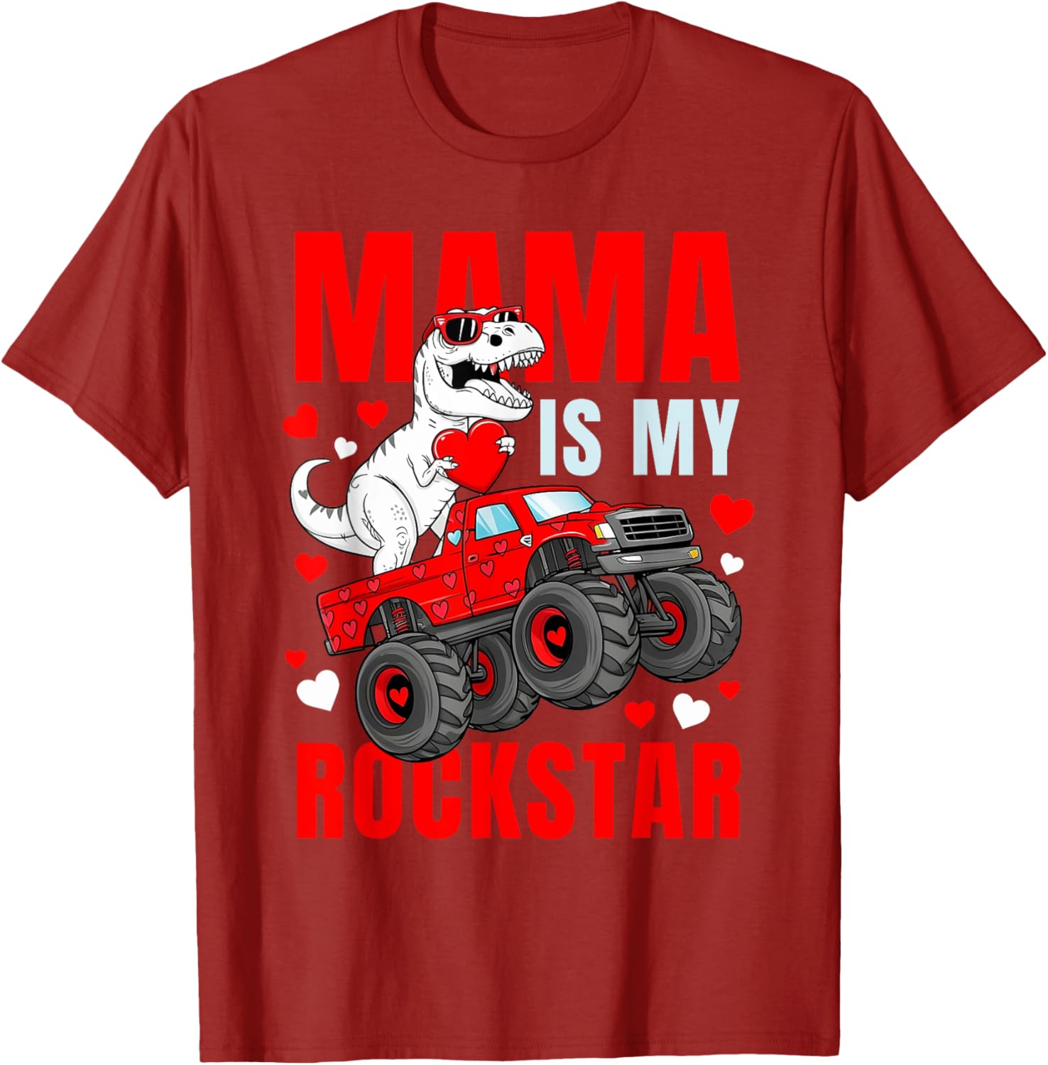 Mama Is My Rockstar Dinosaur T-Shirt Cute Love Mom Apparel - 15