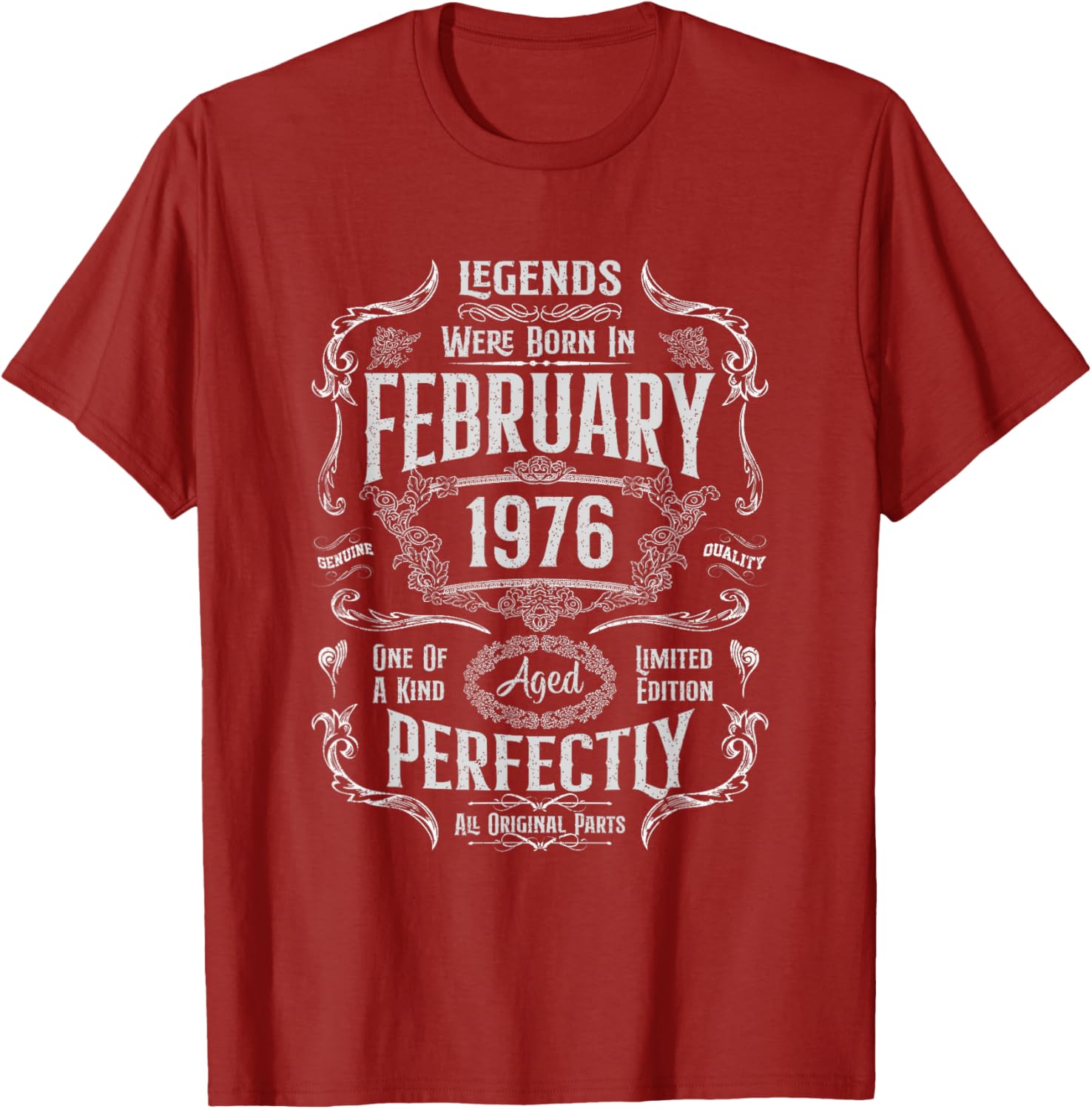 Vintage 49th Birthday T-Shirt for Legends Born in February 1976 - 11