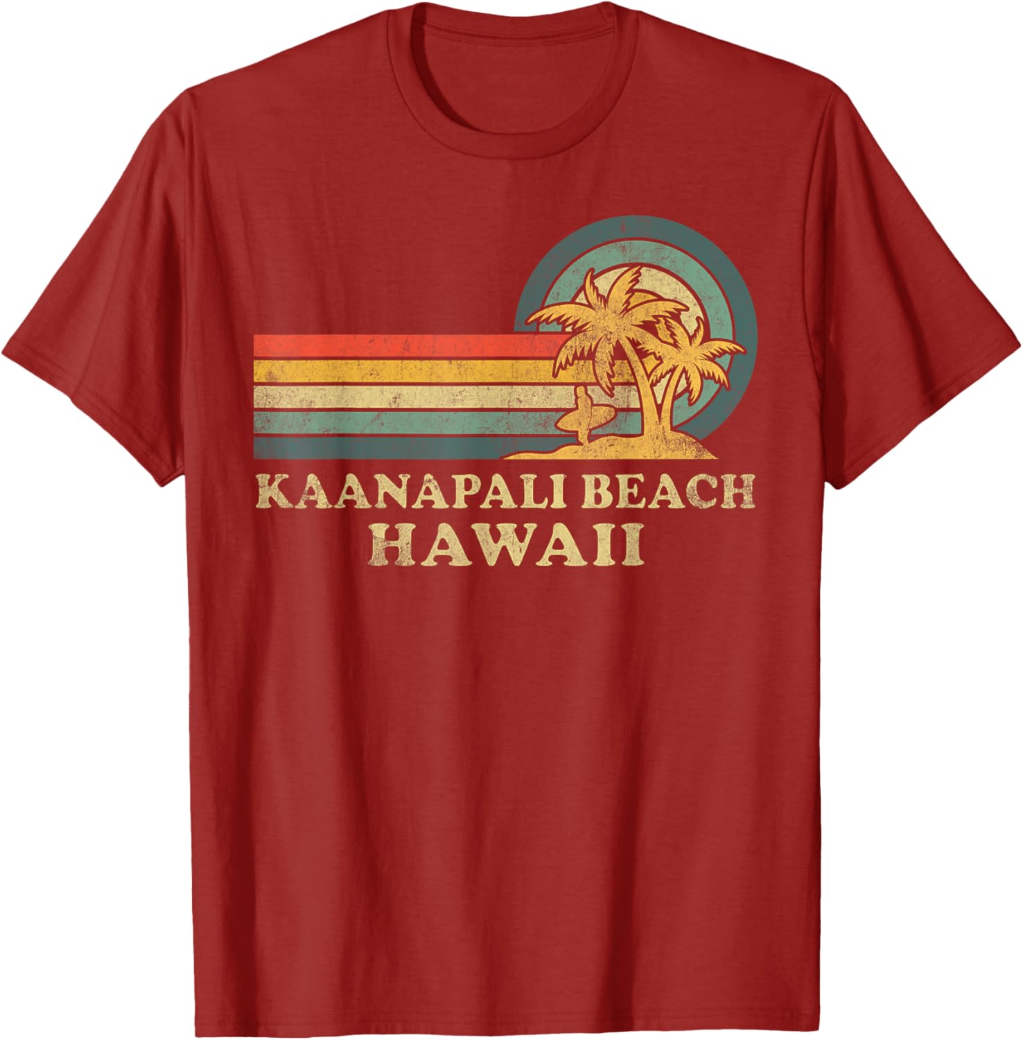 Kaanapali Beach Vintage Palm Tree Family Vacation T-Shirt for Fun Getaways - 20