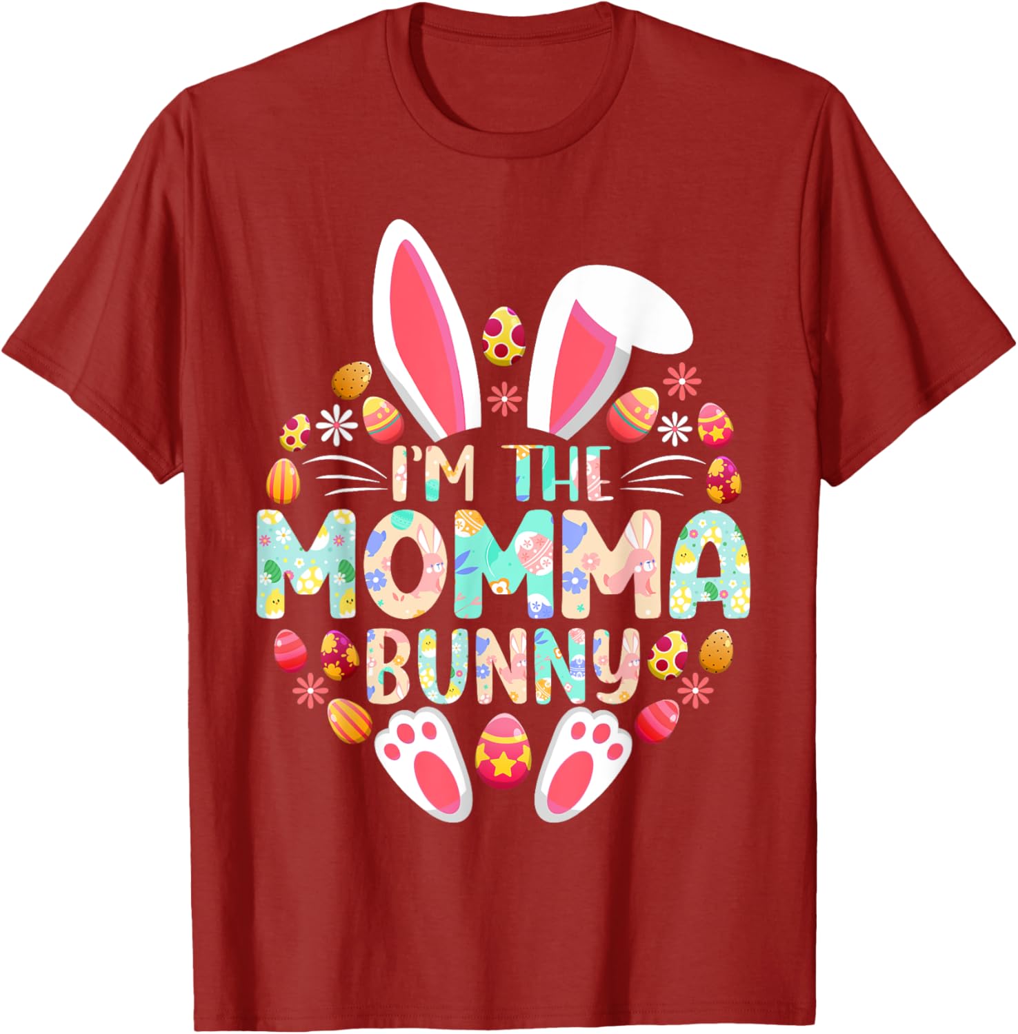 Funny I'm The Momma Bunny Family Matching Easter T-Shirt for Moms - 2