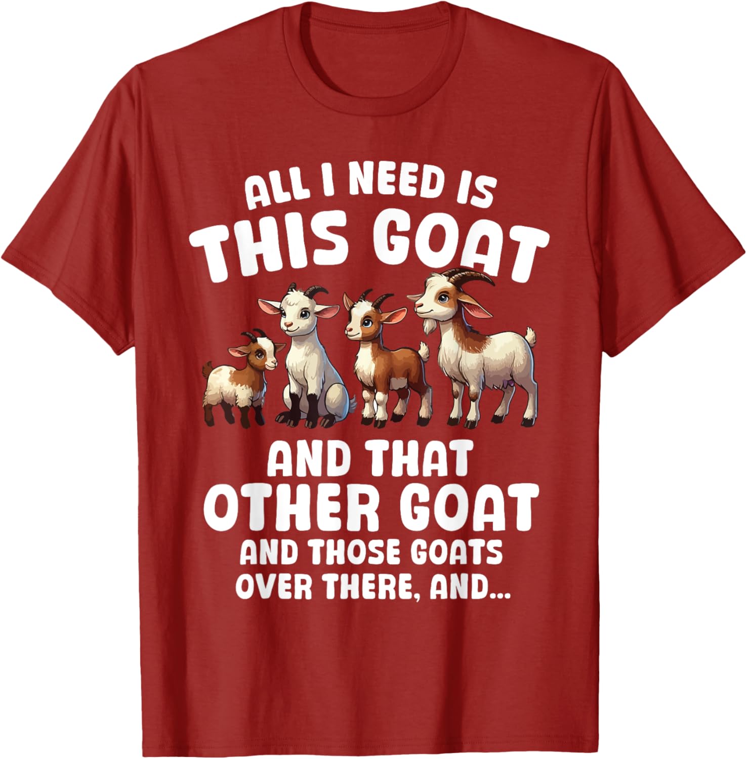 Funny Goat Lover T-Shirt All I Need Is This Cute Farmer Design - 12