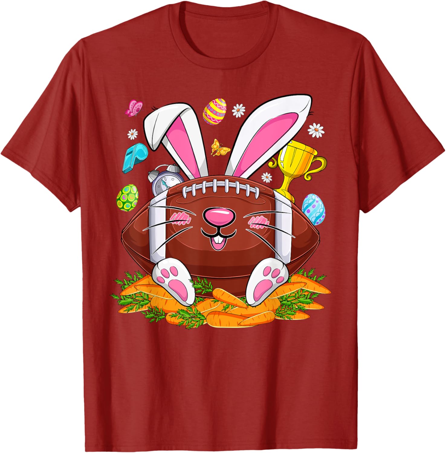 Funny Bunny Face Eggs T-Shirt for Men and Boys - Happy Easter Day Apparel - 18