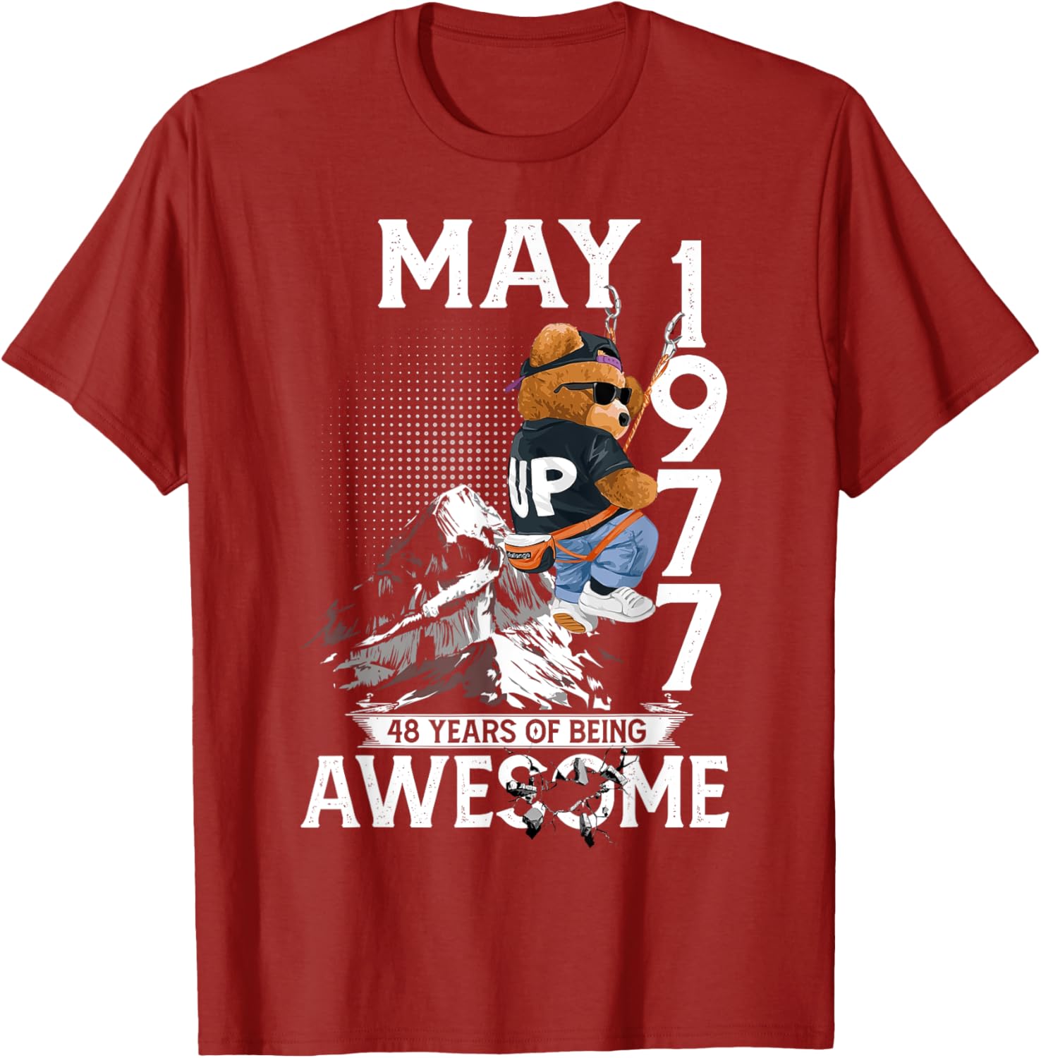 48th Birthday Bear Legends May 1977 T-Shirt for Men 48 Years Old - 16