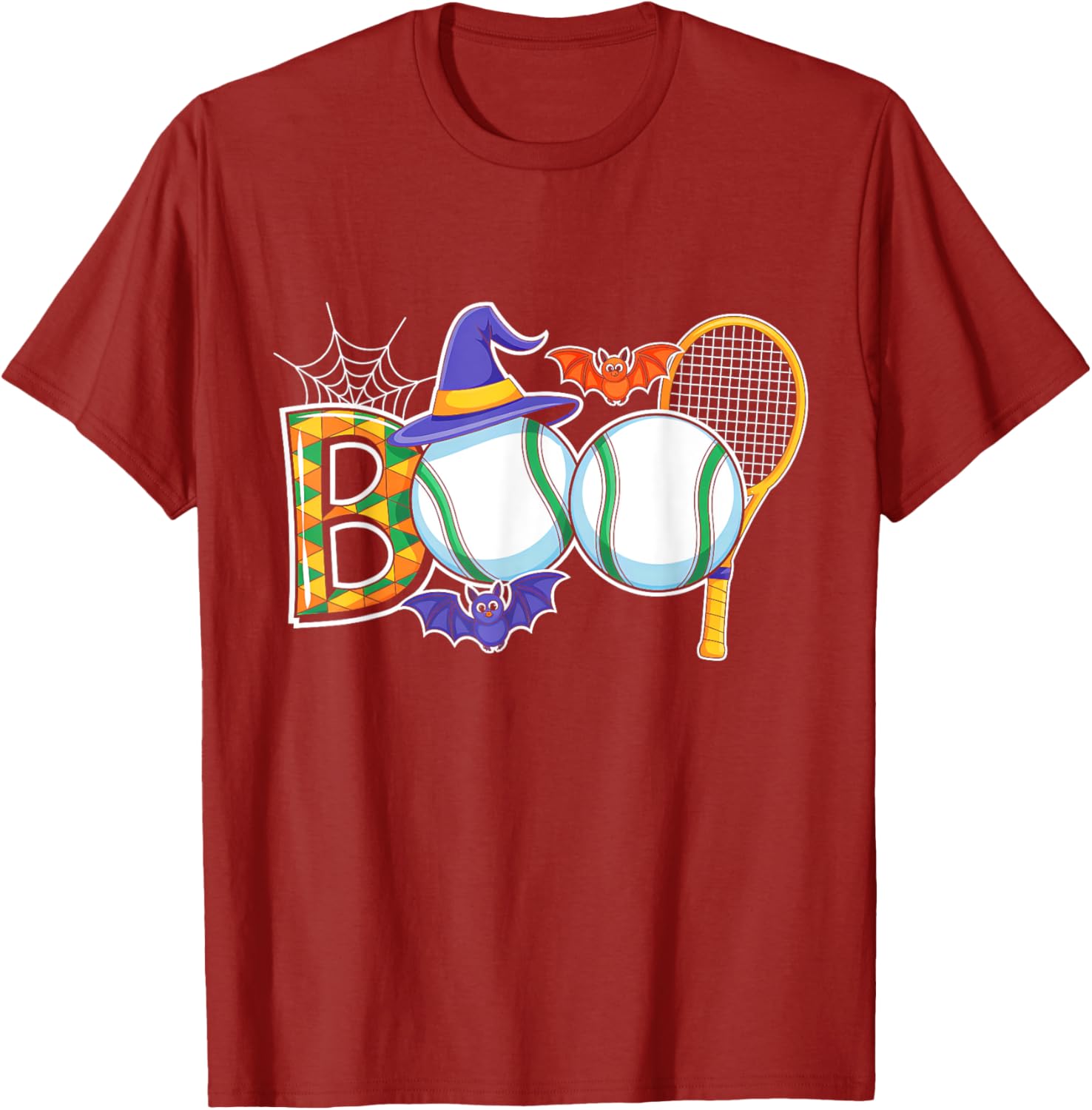 Creepy Pumpkin Tennis Lover T-Shirt for Halloween Fun and Sports Spirit - 14
