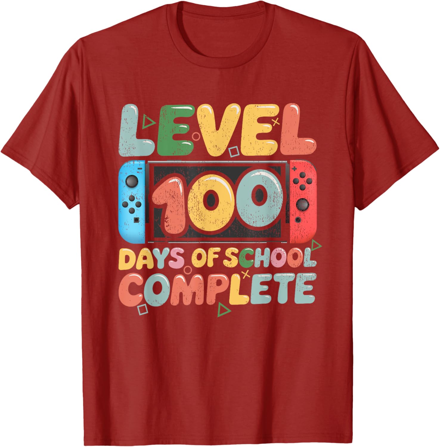 Level 100 Days of School Complete Video Game Kids T-Shirt for Fun Learning - 3