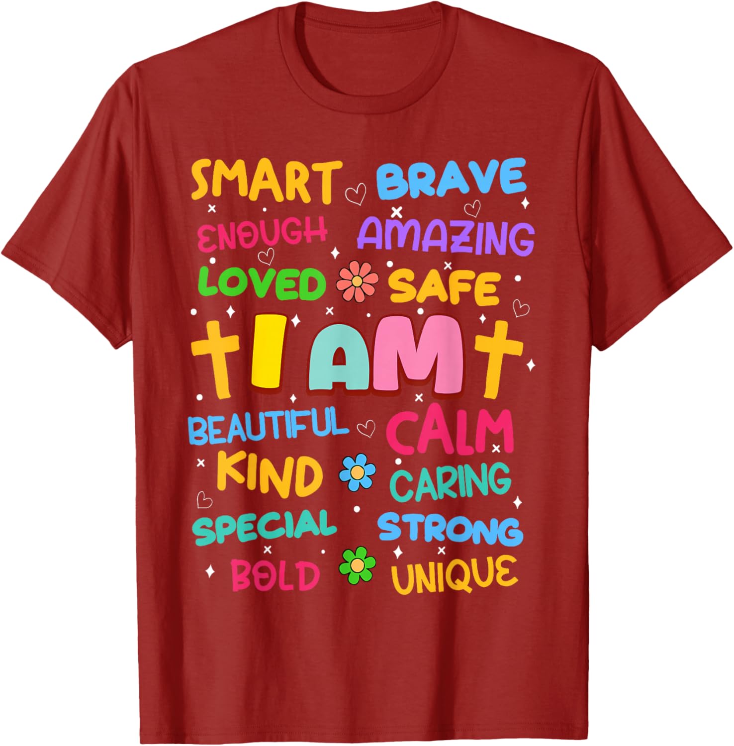 Colorful I Am Daily Affirmation T-Shirt for Christian Toddler Girls - 3