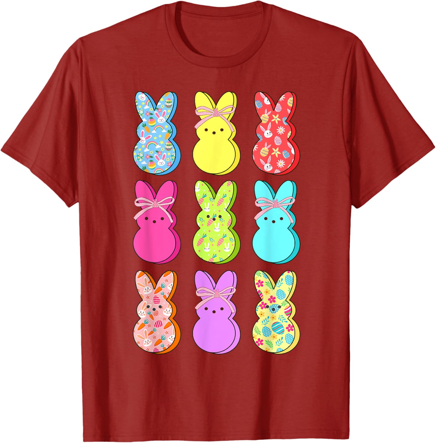 Easter Bunny Floral Bow T-Shirt for Rabbit Lovers - Perfect for Girls and Women - 14