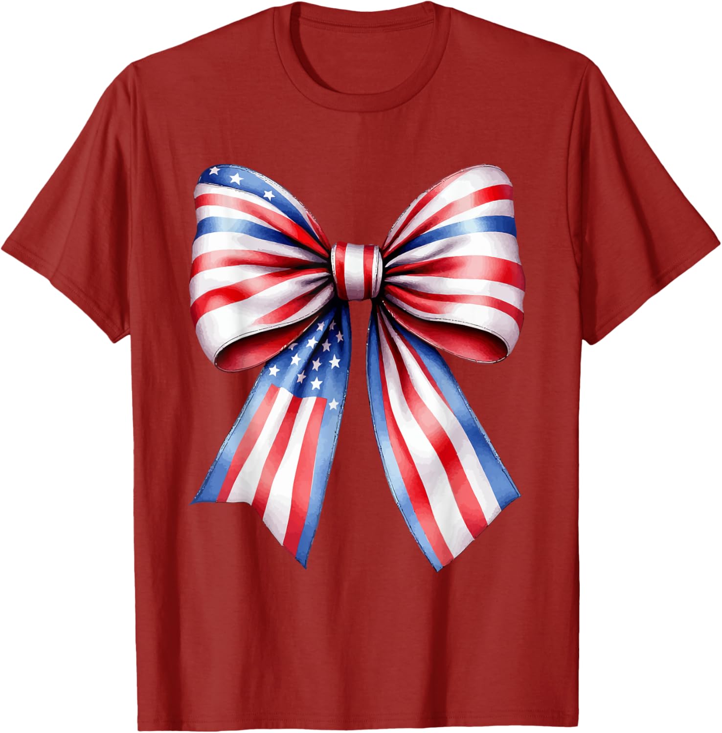 Patriotic USA Bow Tee for July 4th and Memorial Day Celebrations - 16