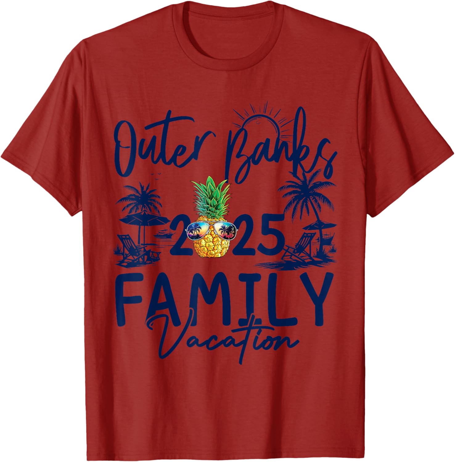 Family Matching Outer Banks 2025 Pineapple Vacation T-Shirt for Fun - 7