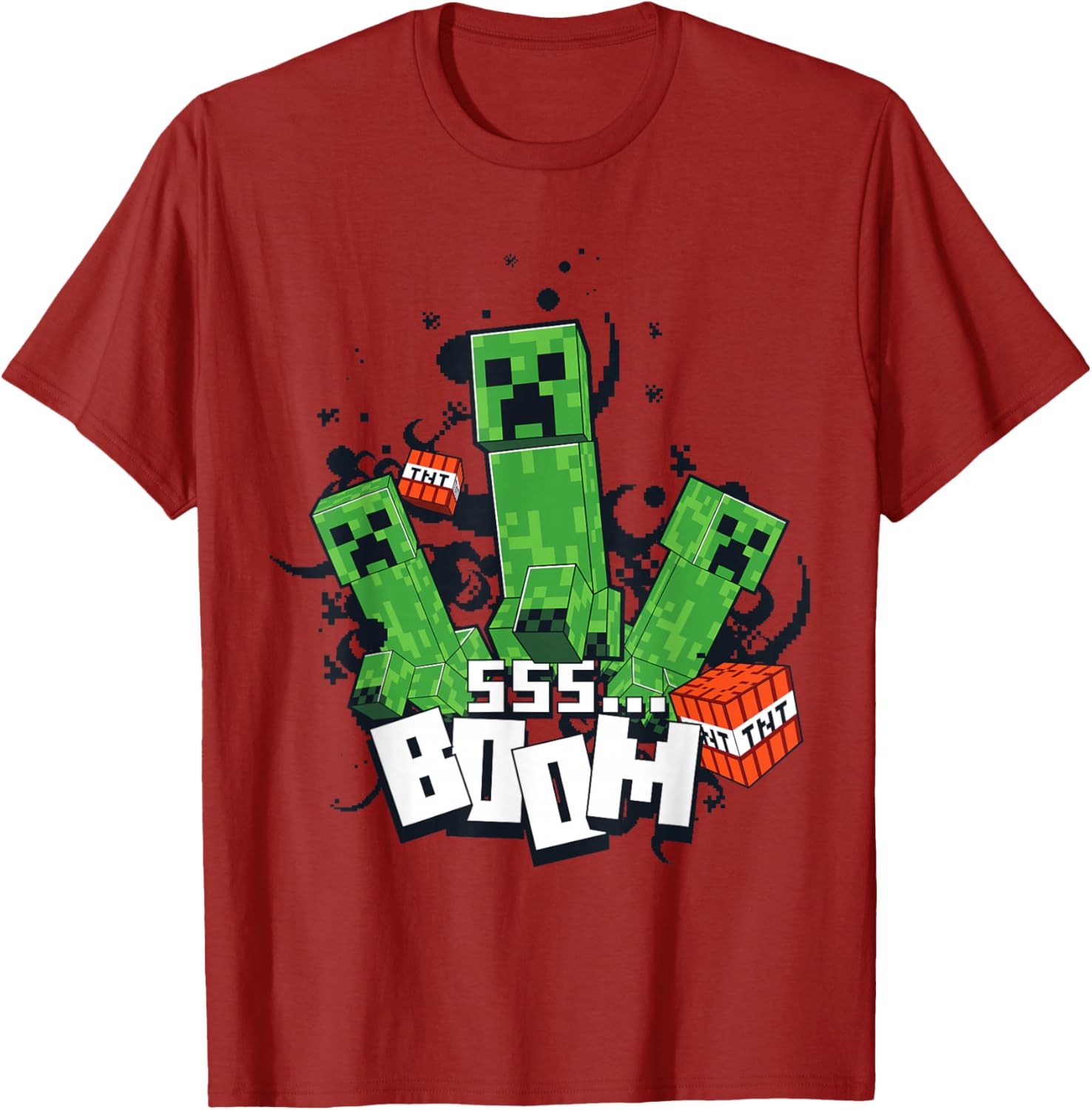 Minecraft Creeper Explosion Boom T-Shirt Fun Gamer Apparel for Everyone - 5
