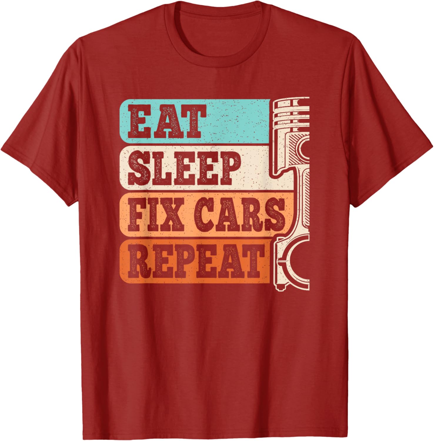 Retro Eat Sleep Fix Cars Repeat T-Shirt for Auto Mechanics Men - 11