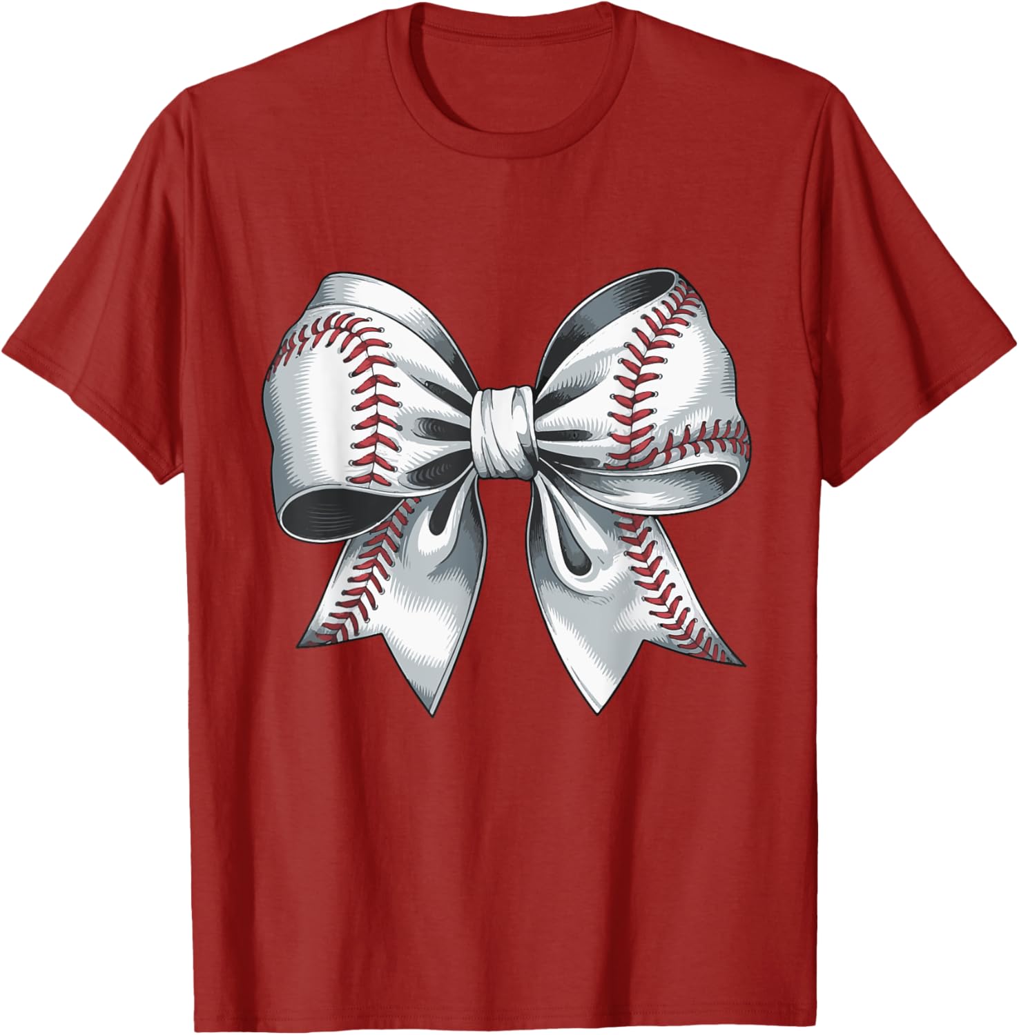 Cute Baseball Bow T-Shirt for Moms - Perfect Gift for Baseball Moms - 9