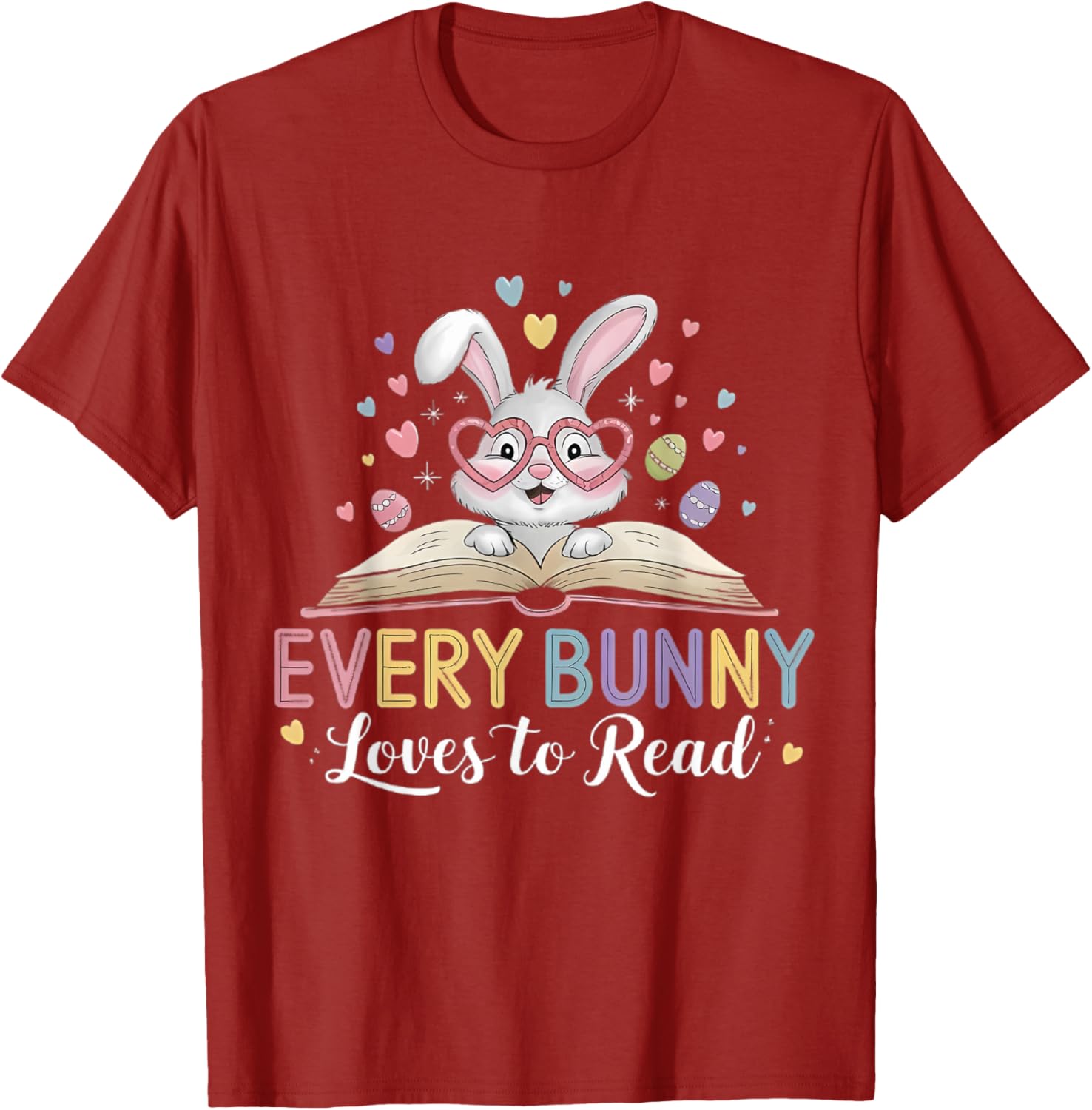 Every Bunny Loves to Read Cute Rabbit Bookworm T-Shirt for Book Lovers - 3