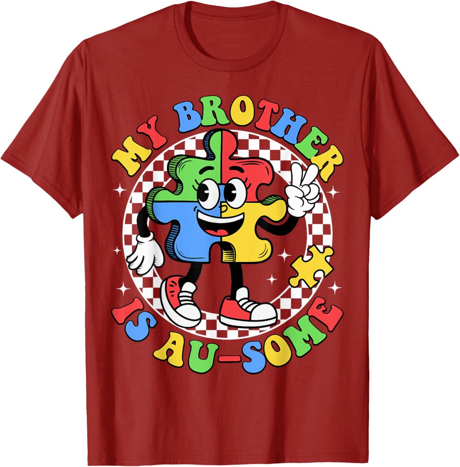 Retro Awesome Sister T-Shirt for Autism Awareness, Fun and Stylish Design - 28