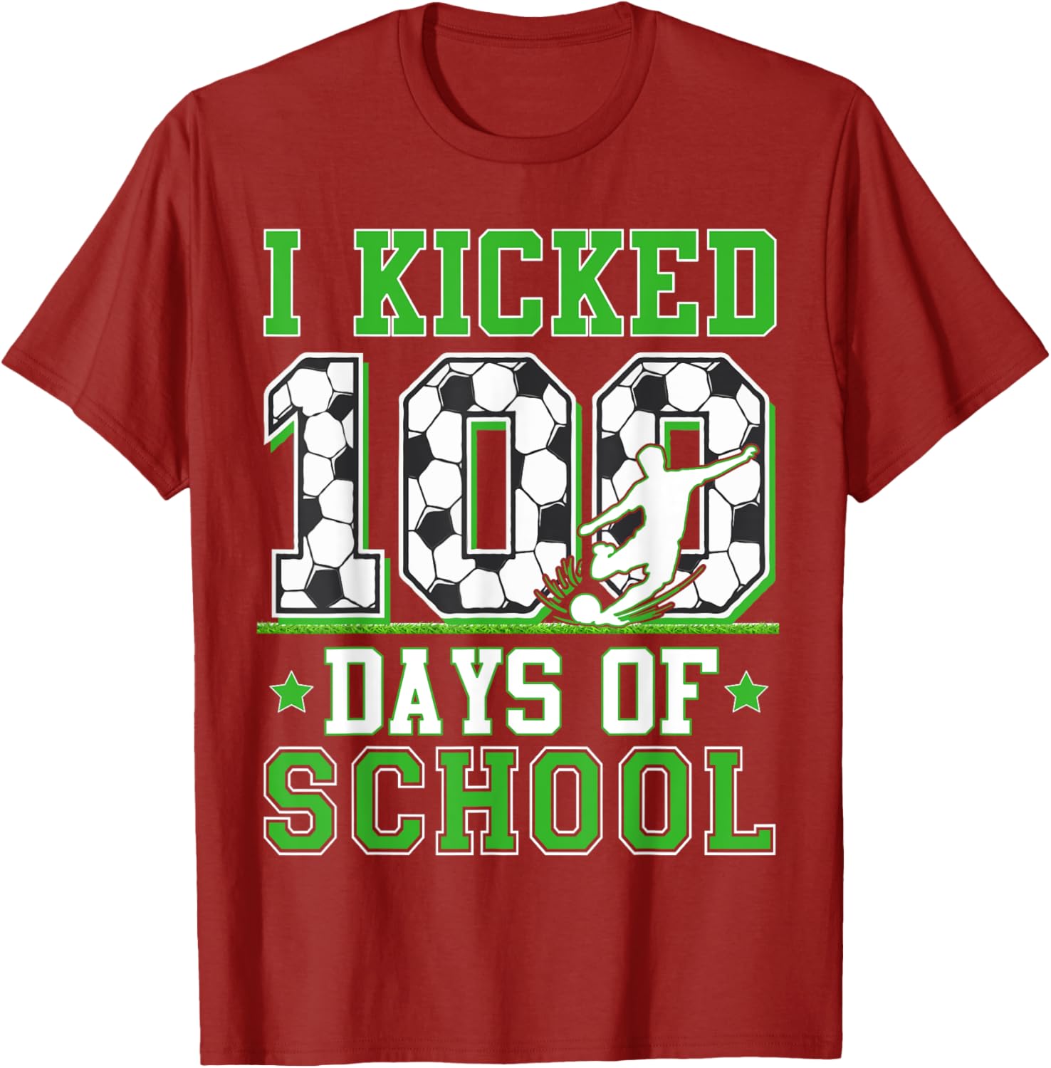 100 Days of School Soccer T-Shirt for Kids - Fun Boys' Apparel - 4