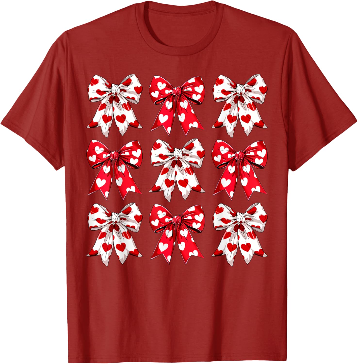Valentine's Day Heart Bow T-Shirt for Women, Girls, Kids & Toddlers - 20