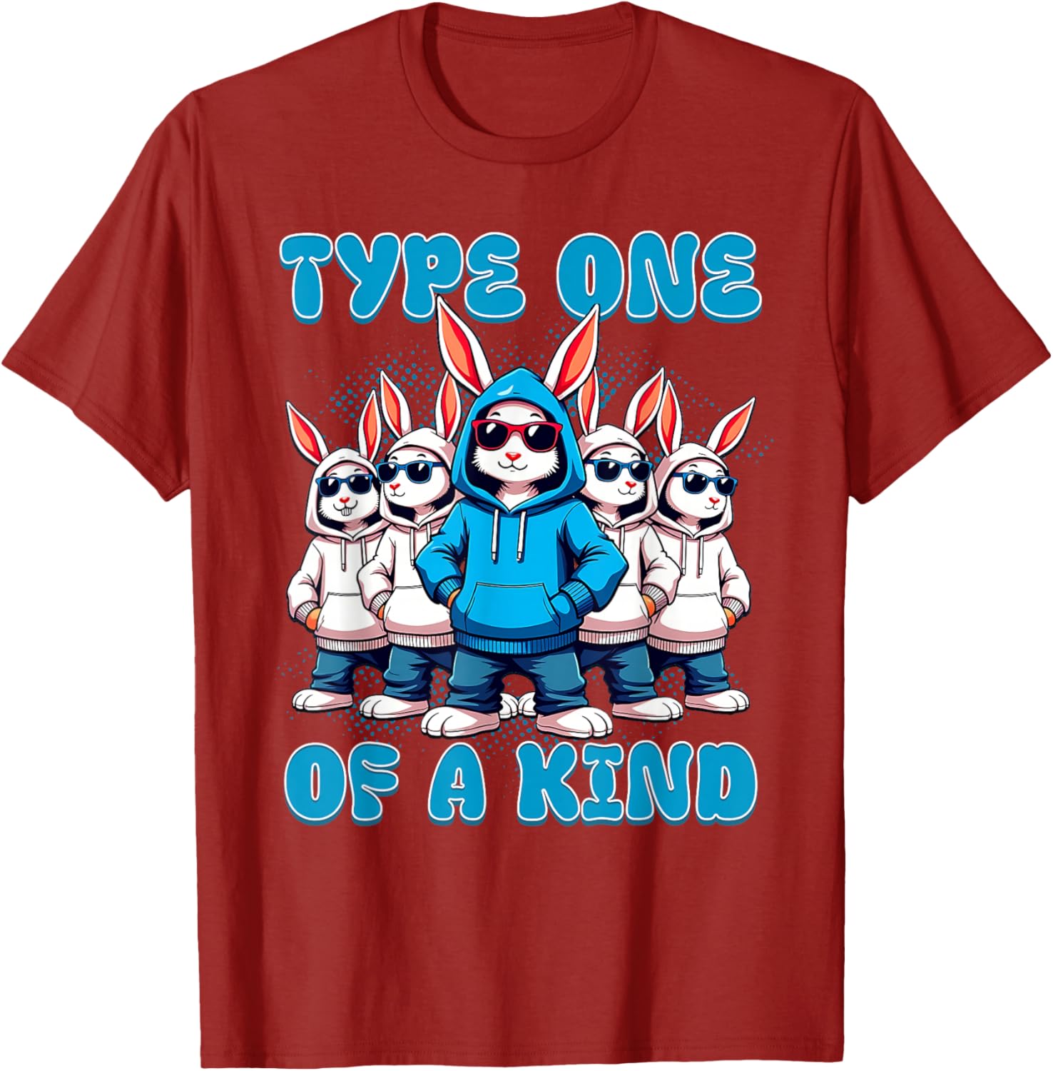 One Of A Kind Type 1 Diabetes Awareness Rabbit T-Shirt for Supporters - 12