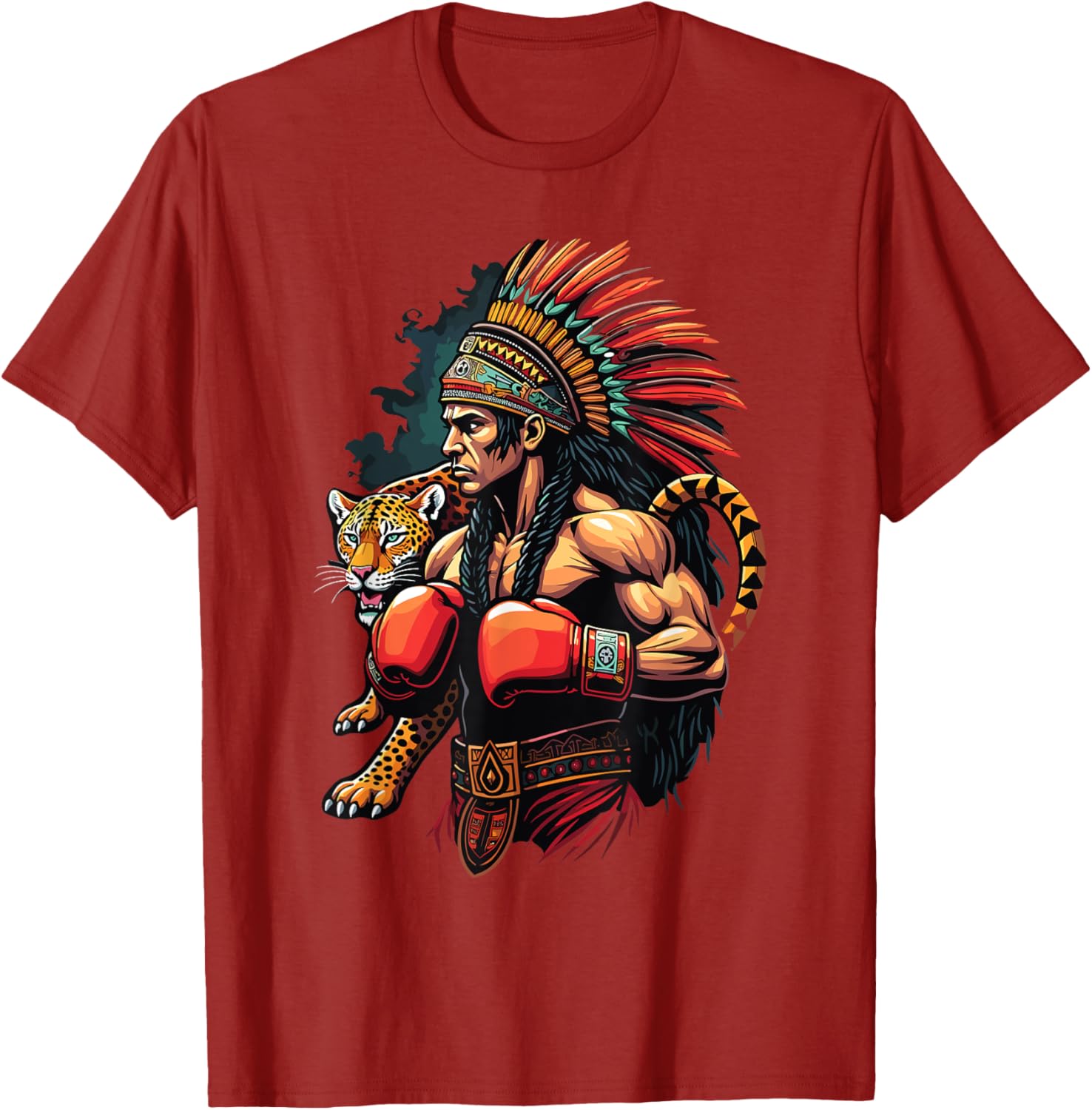 Inca Warrior Jaguar Spirit T-Shirt for Mexican Boxing Fans - 18