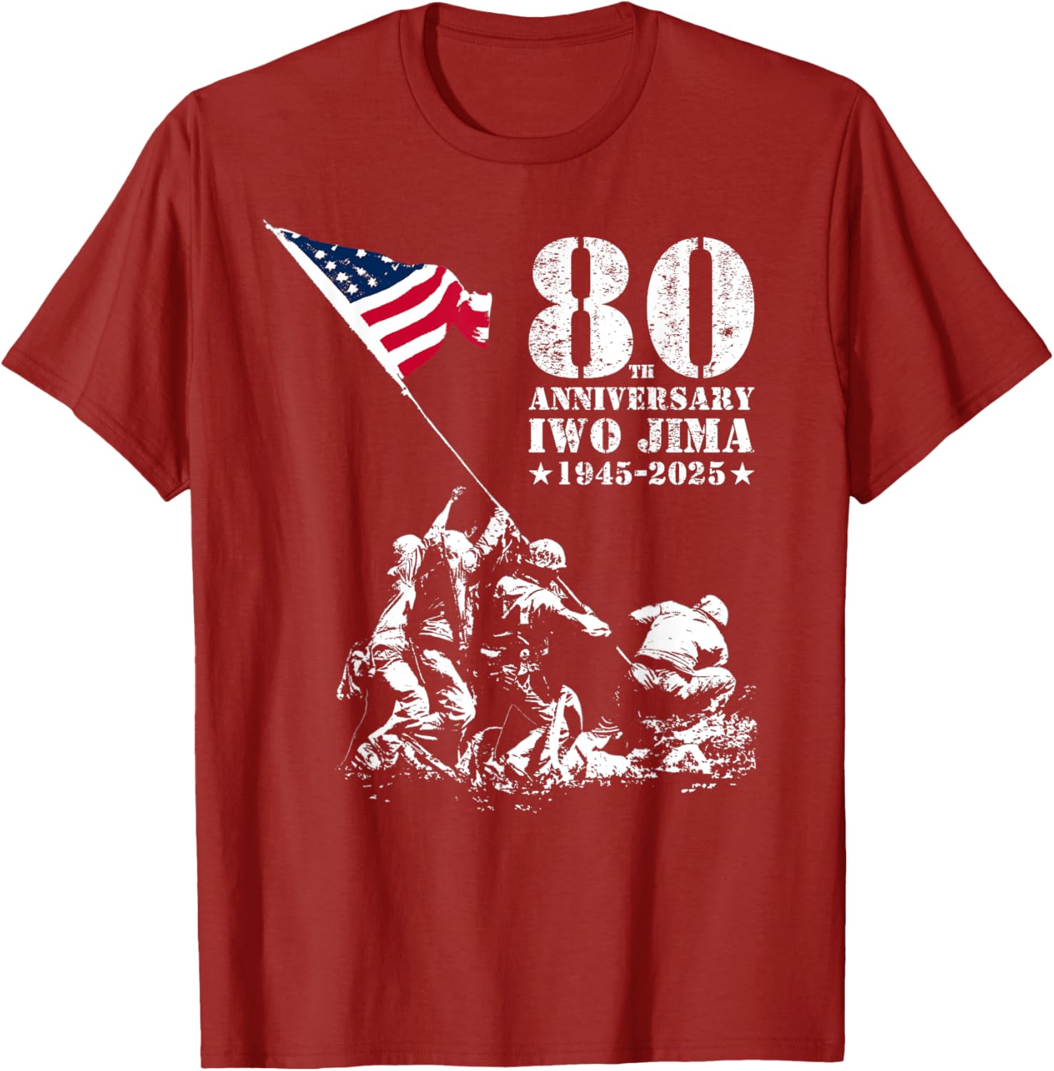 80th Anniversary Iwo Jima WWII Veterans T-Shirt for Honor and Remembrance - 26