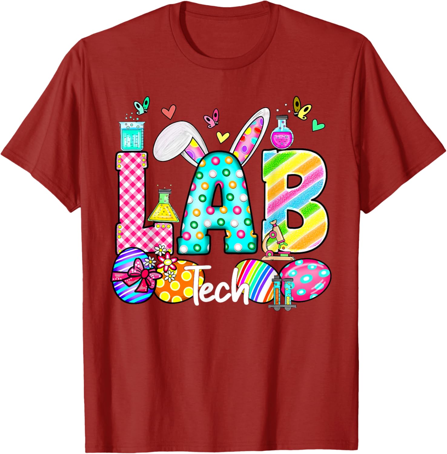 Easter Lab Tech Bunny T-Shirt for Scientists and Teachers - Fun Gift Idea - 4