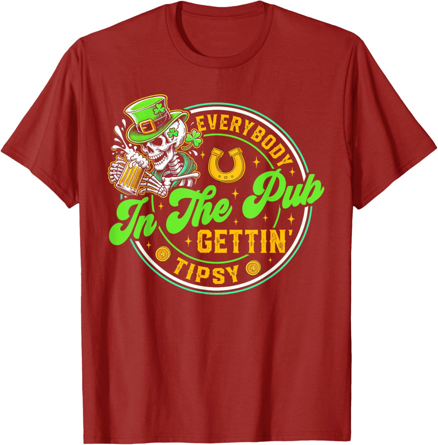 Tipsy in the Pub St Patricks Day T-Shirt for Men and Women - 8
