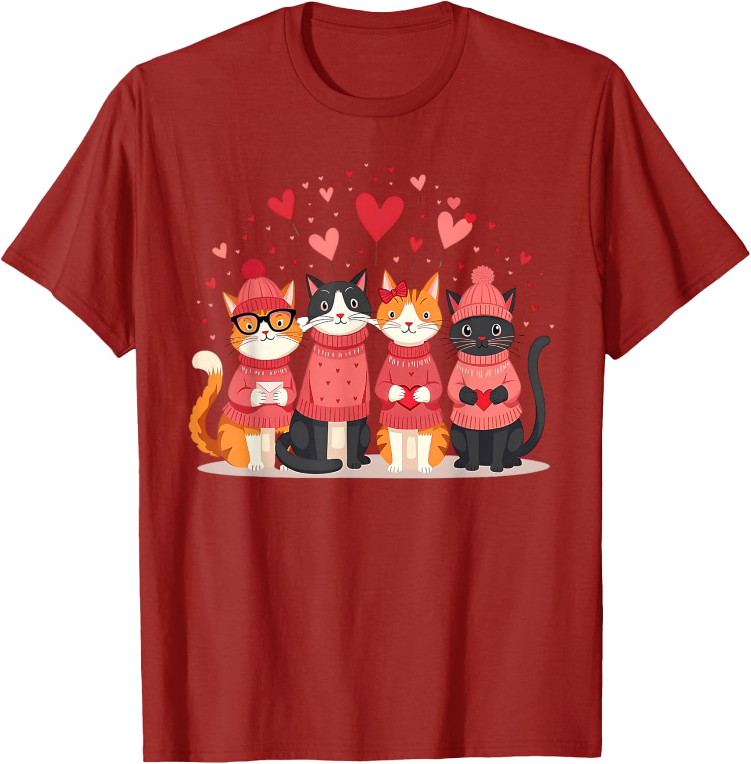 Happy Valentine Day Cat T-Shirt for Women and Girls - Perfect for Cat Lovers - 14
