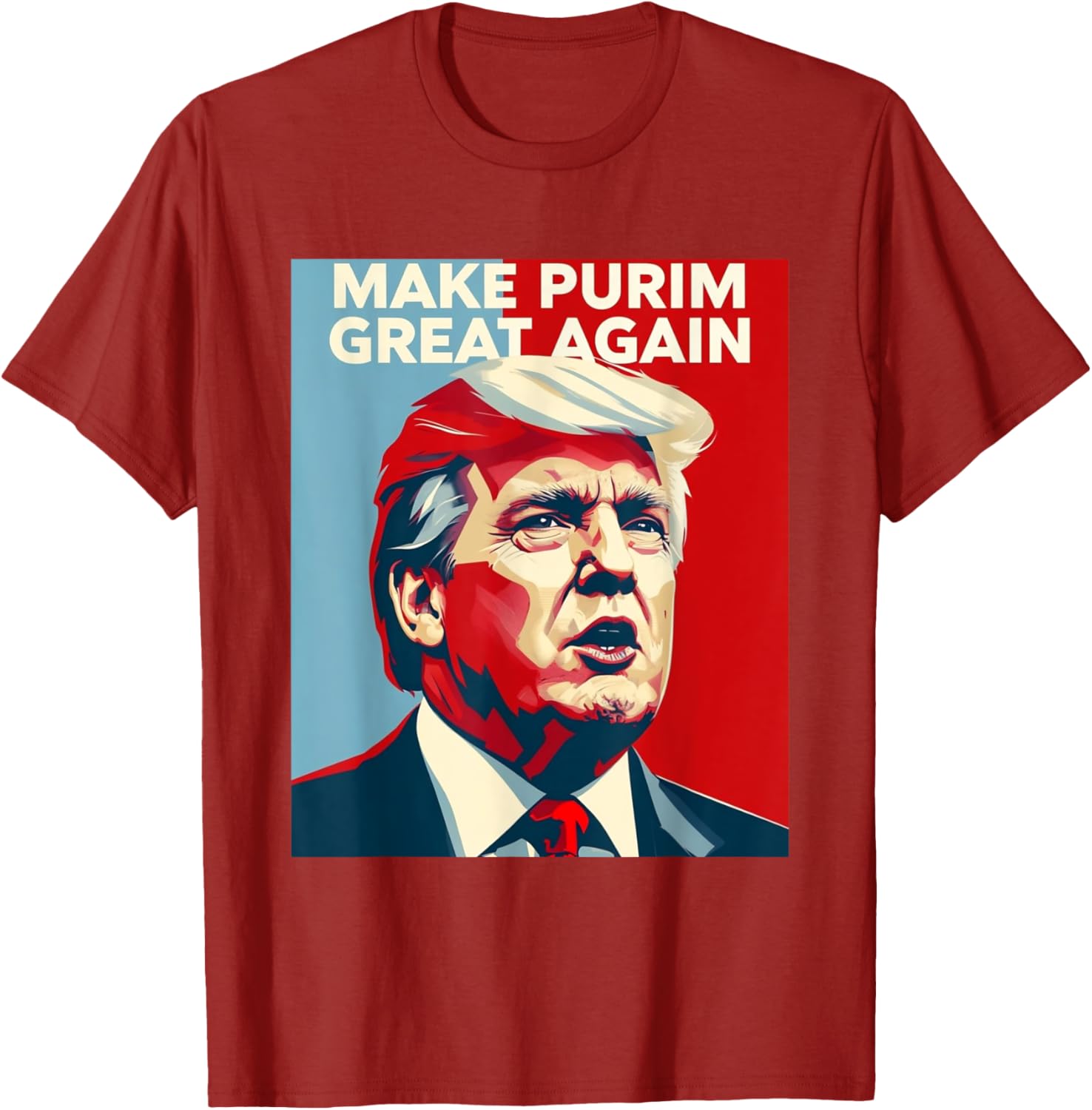 Funny Make Purim Great Again Trump Lovers T-Shirt for Celebrating Purim - 1