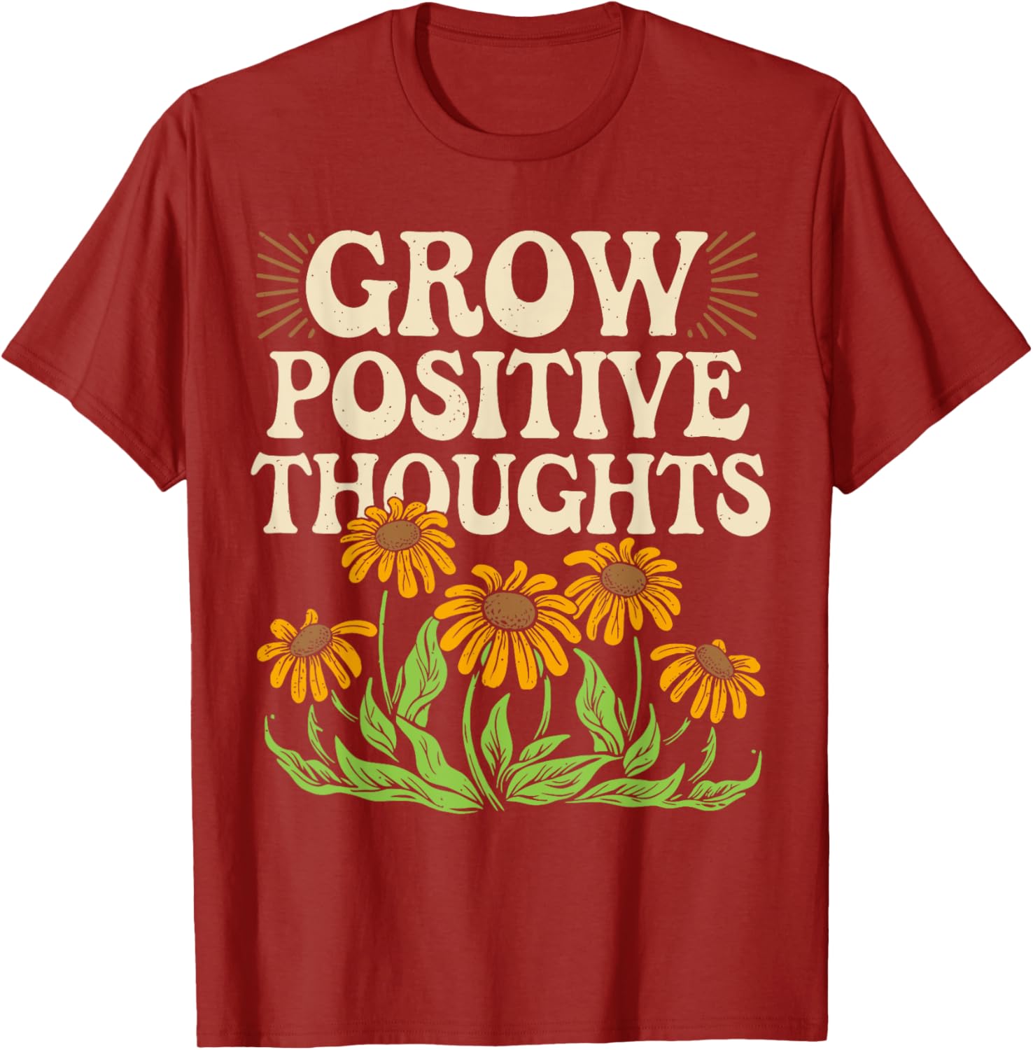 Grow Positive Thoughts T-Shirt for Mental Health Awareness and Style - 7
