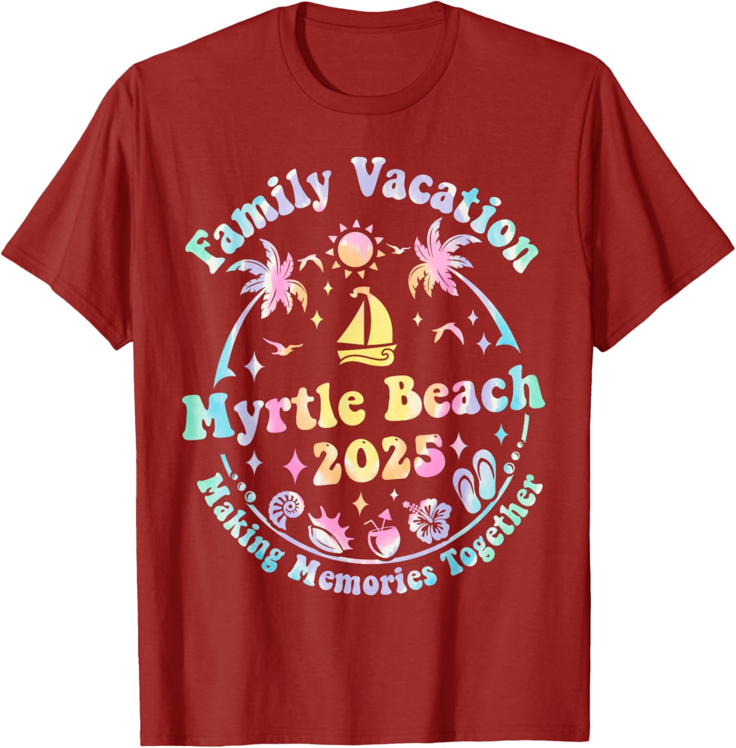 Family Vacation Myrtle Beach 2025 Matching Summer T-Shirt for Fun Times - 18