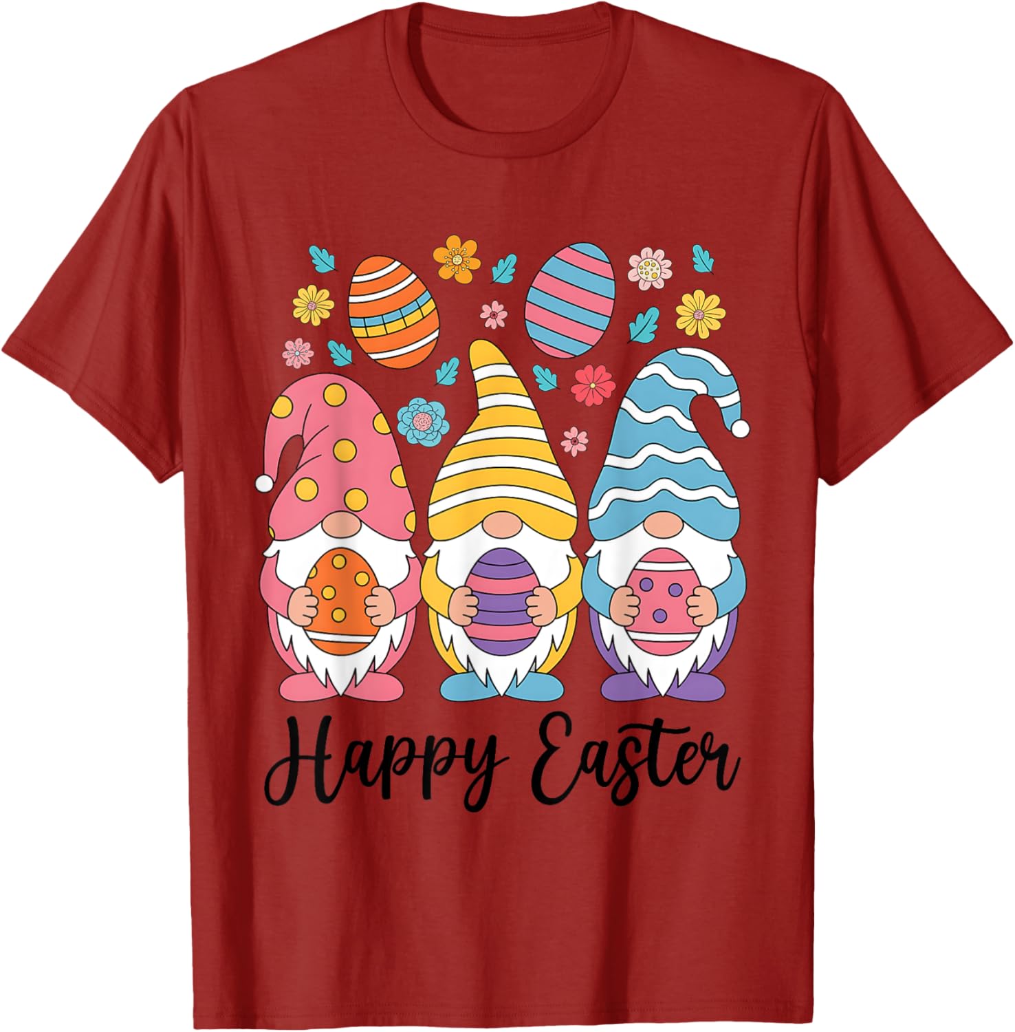 Happy Easter Gnomes T-Shirt for Women Girls Kids Perfect for Egg Hunts - 1
