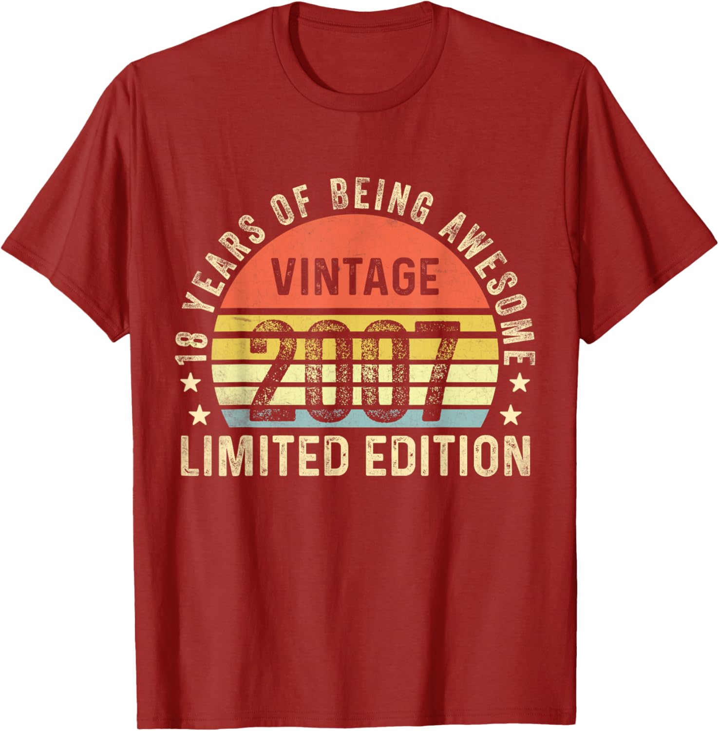 Vintage 2007 Limited Edition 18th Birthday T-Shirt Cool Gift Idea - 12