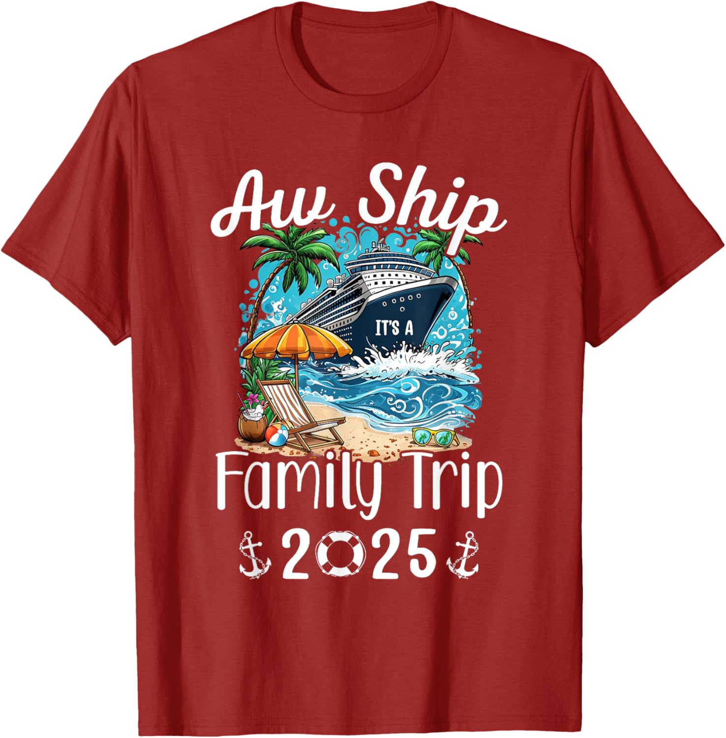 Family Matching Aw Ship It's A Family Trip 2025 Cruise T-Shirt - 4