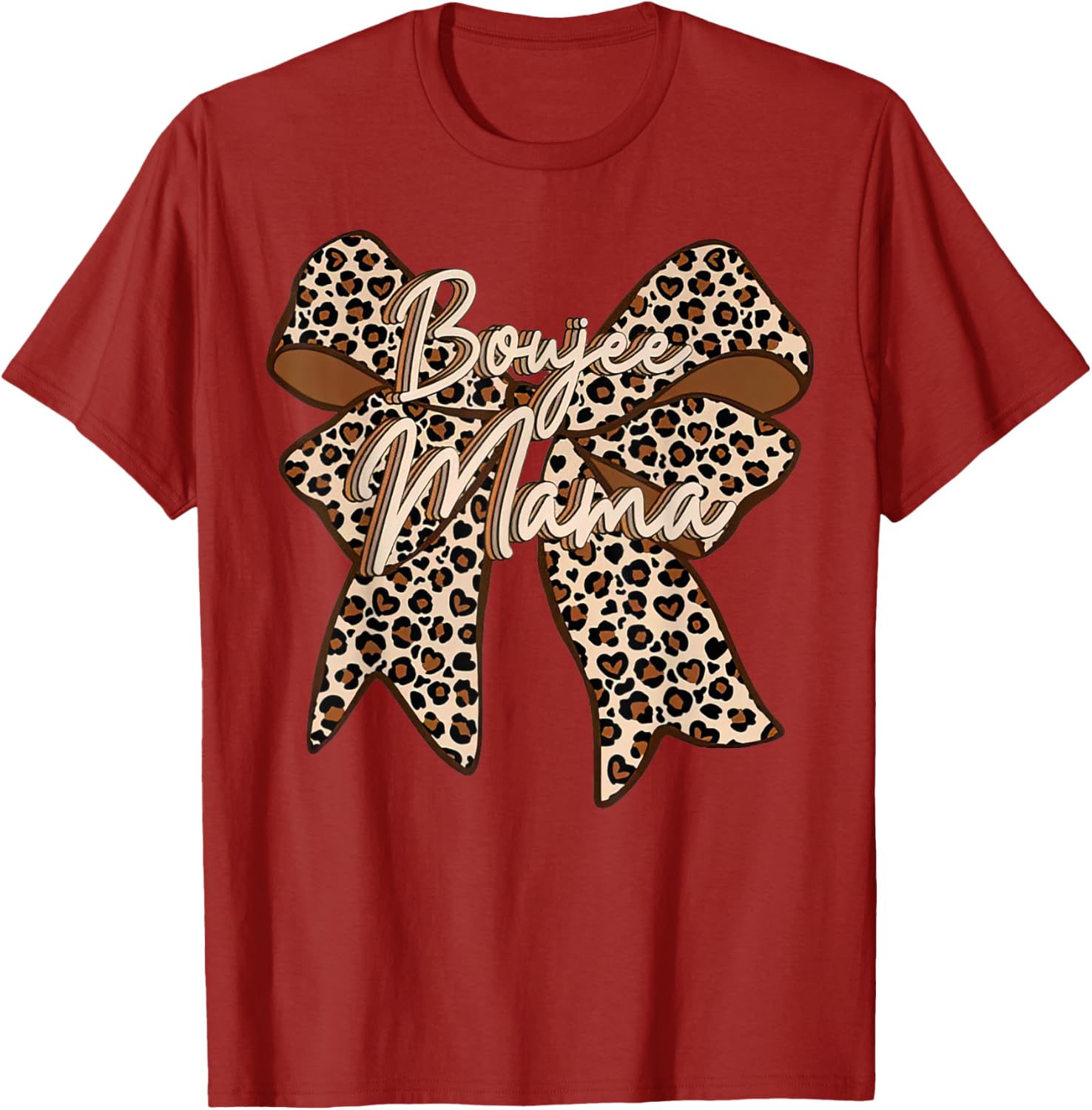 Boujee Mama Leopard Coquette Bow T-Shirt for Stylish Moms on Mother's Day - 11