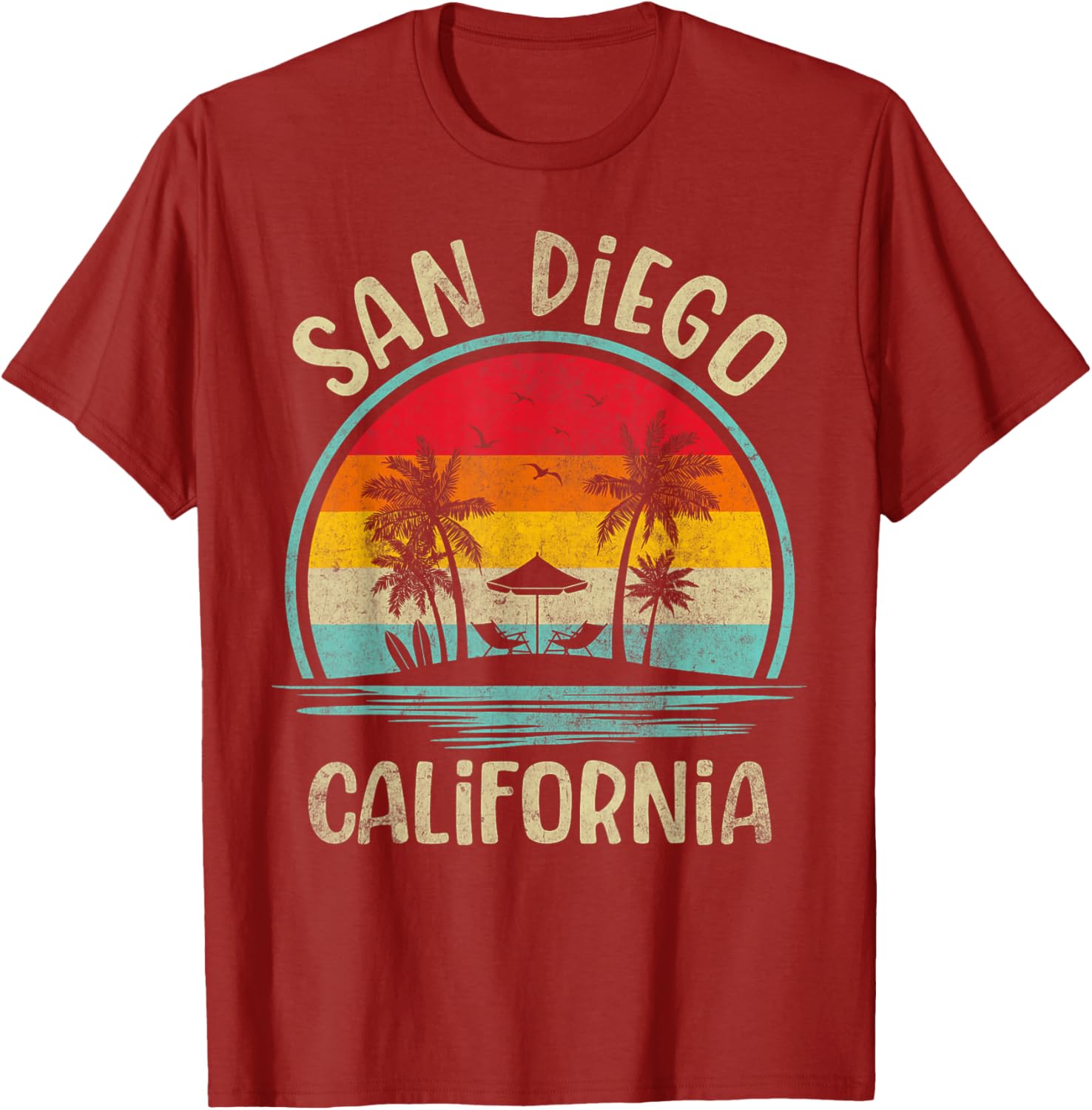 San Diego Beach Palm Tree Family Summer Vacation T-Shirt for Fun Days - 7