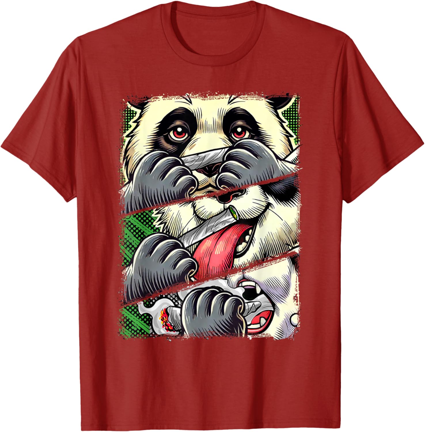 Cute Stoner Babe 420 Panda Smoking Weed T-Shirt for Cannabis Lovers - 5