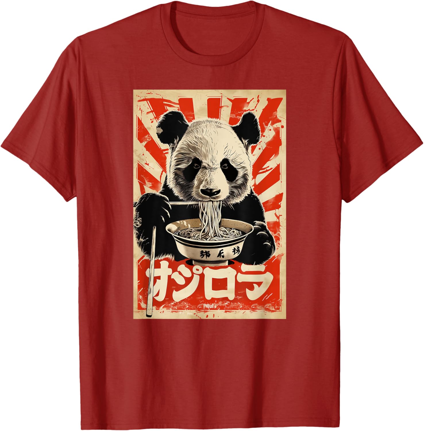 Japanese Panda Eating Ramen T-Shirt for Fun and Casual Style - 28