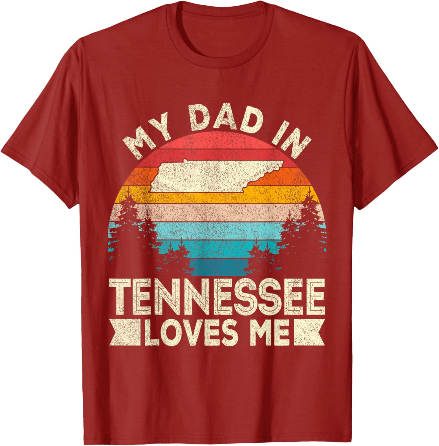 Retro Tennessee T-Shirt My Dad Loves Me Casual Gift for Dad - 13