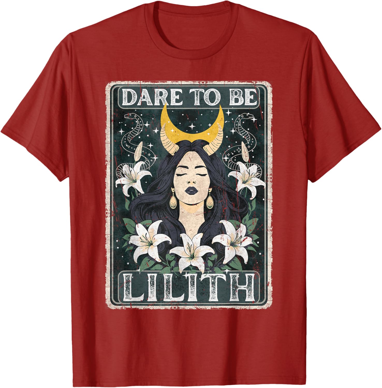 Lilith Tarot Card Goddess T-Shirt for Pagan Witches and Tarot Lovers - 20