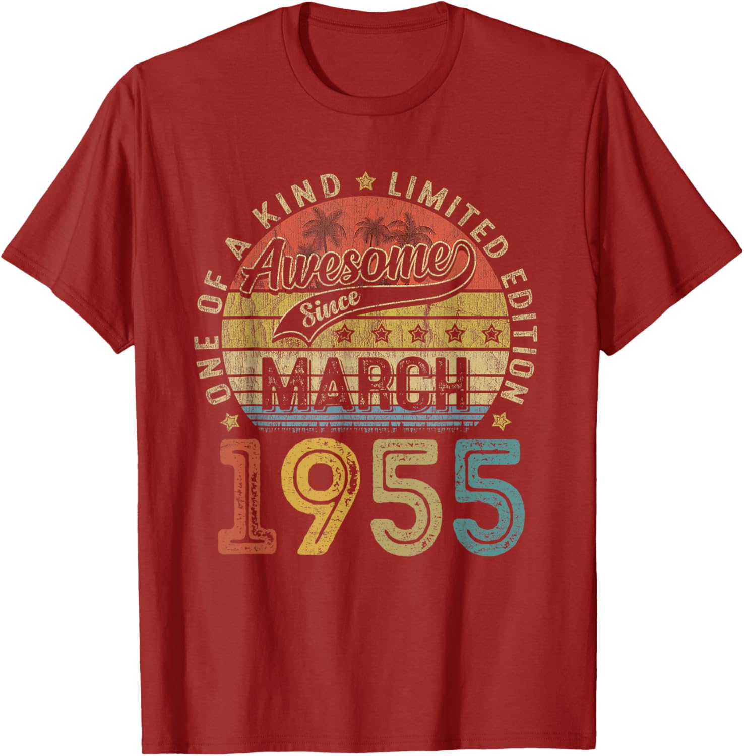 Funny 70th Birthday T-Shirt Vintage Retro March 1955 Gift for Him/Her - 7
