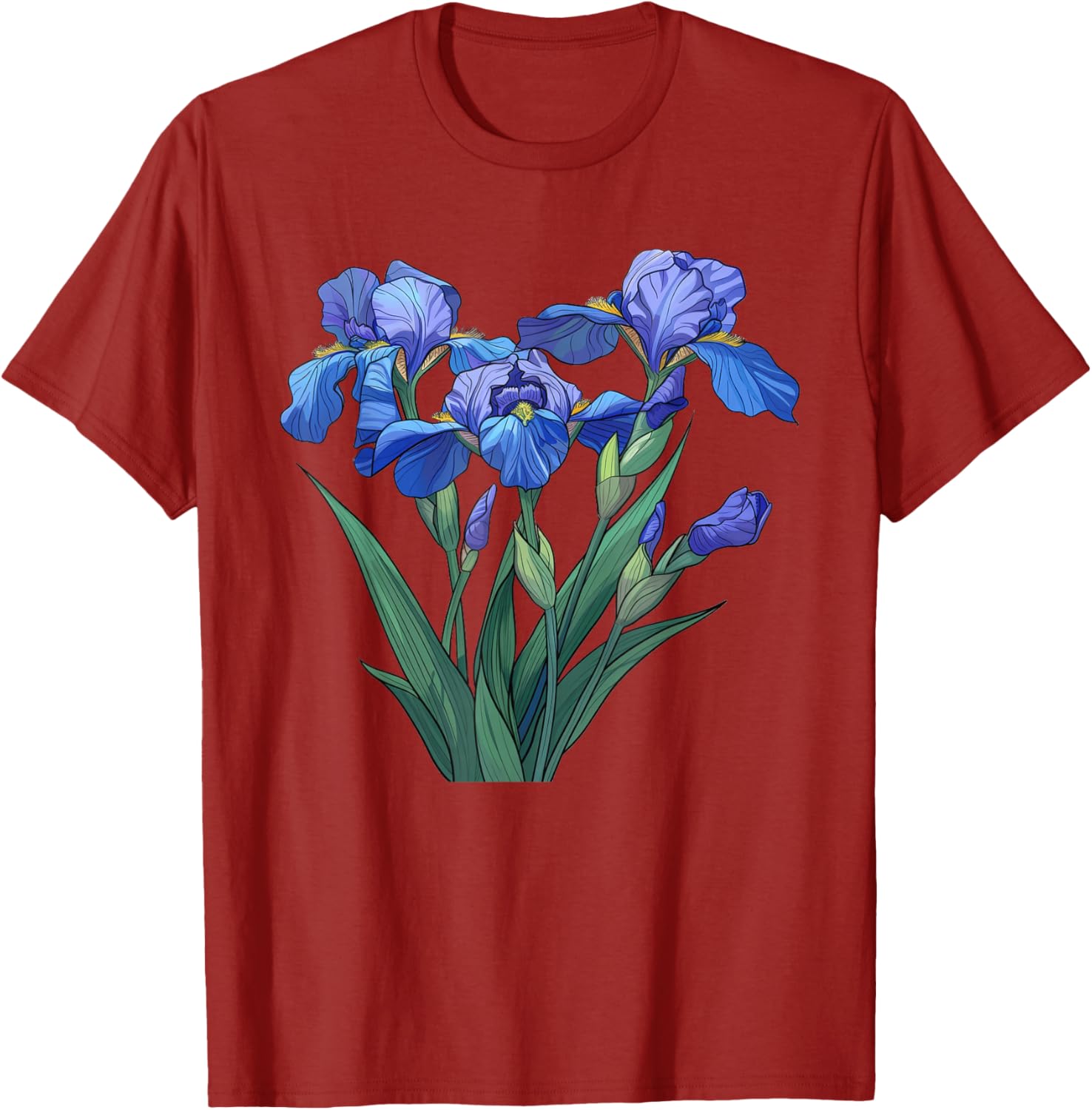 Iris Flowers Anime T-Shirt - Stylish and Colorful Graphic Tee - 3