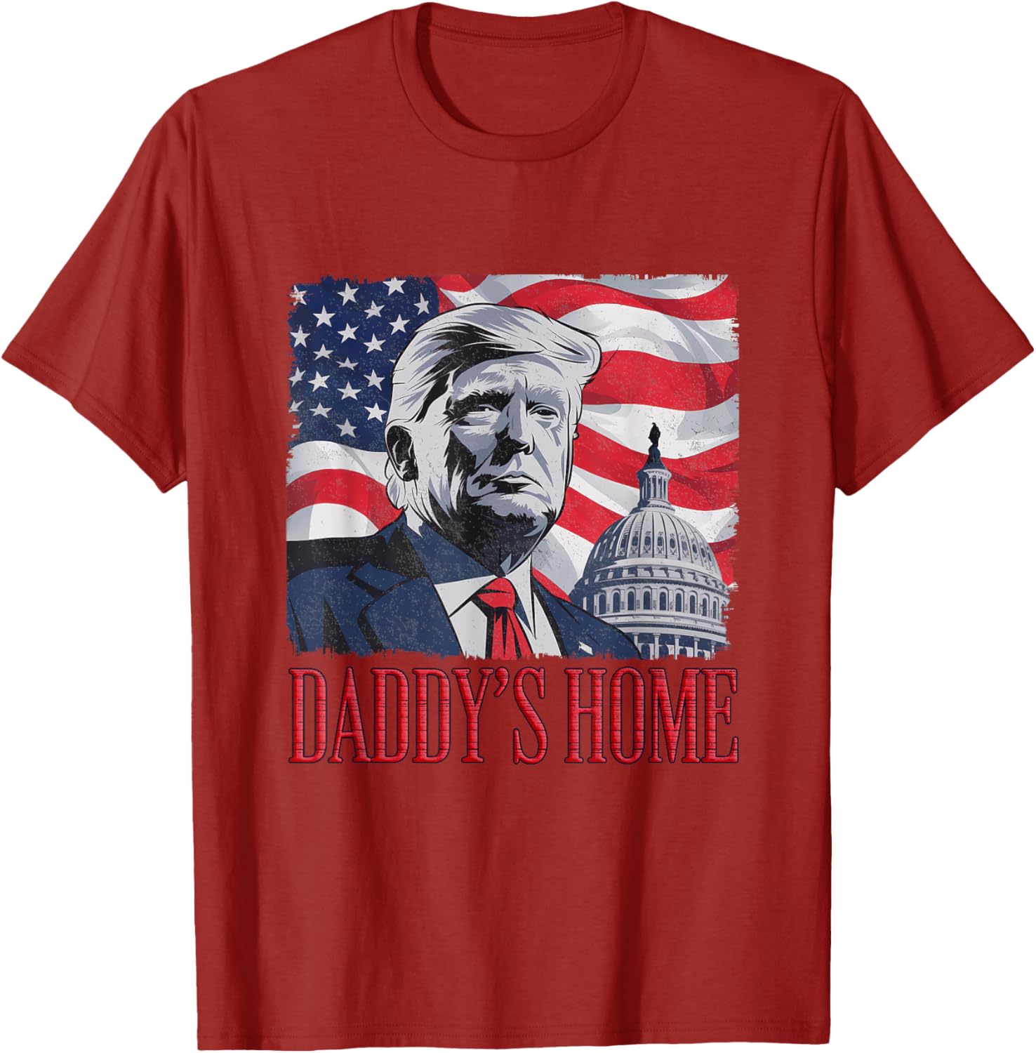 Daddy's Home Trump Tee - Unisex Black Cotton T-Shirt for Political Fans - 12