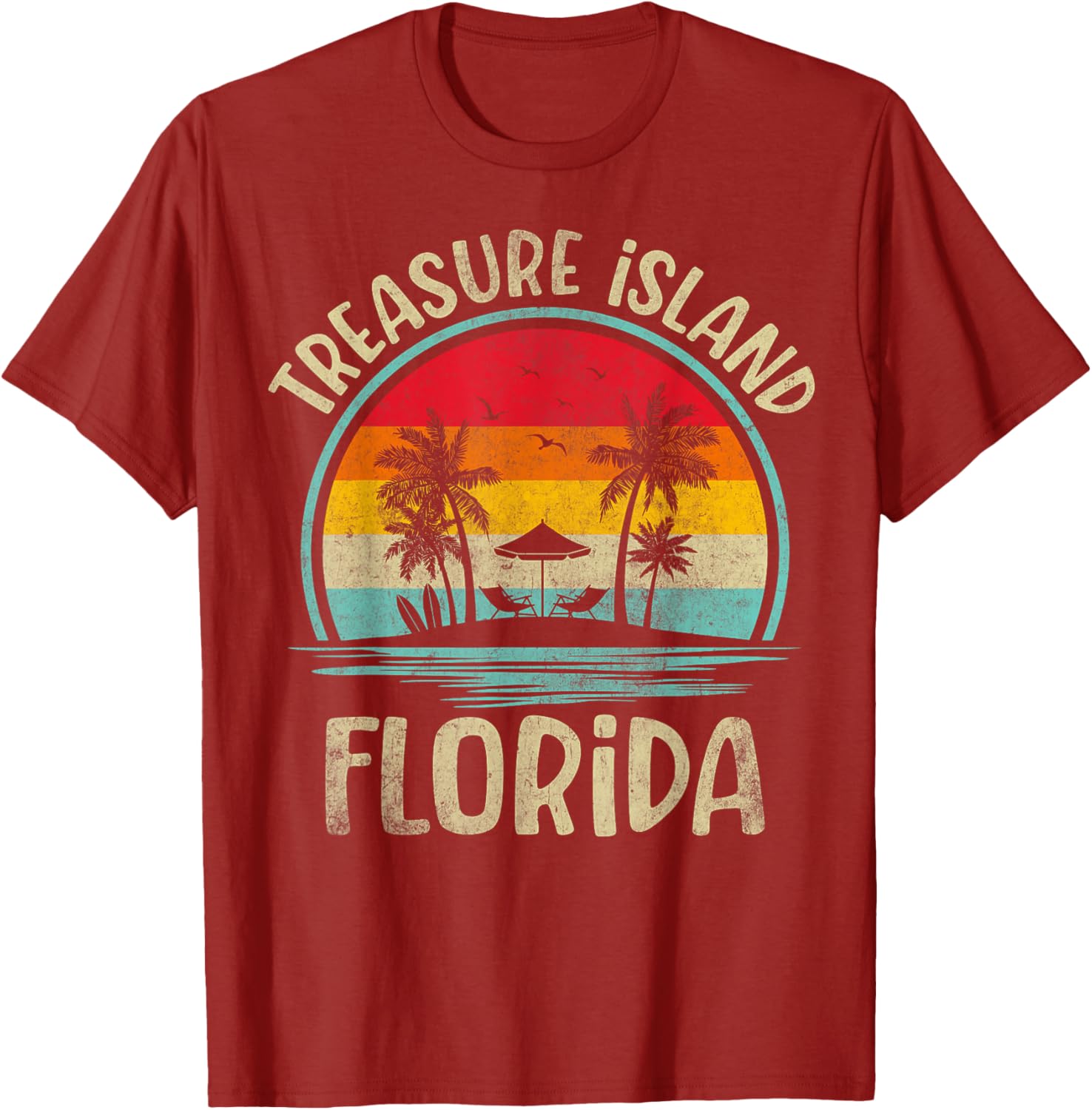 Treasure Island Florida Family Vacation Palm Tree T-Shirt for Summer Fun - 4