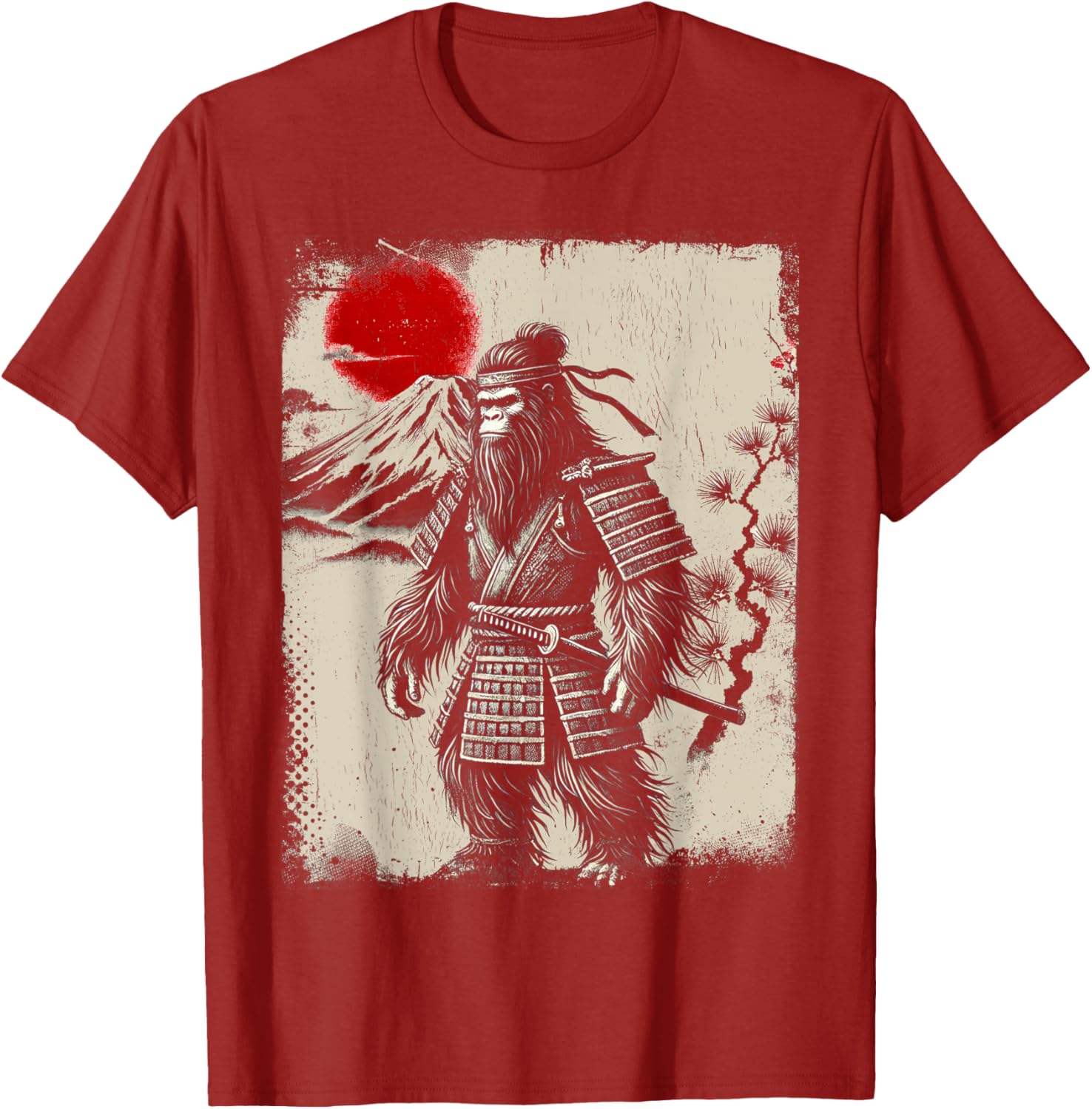 Vintage Bigfoot Ninja Samurai Ukiyo-e T-Shirt for Unique Style - 13