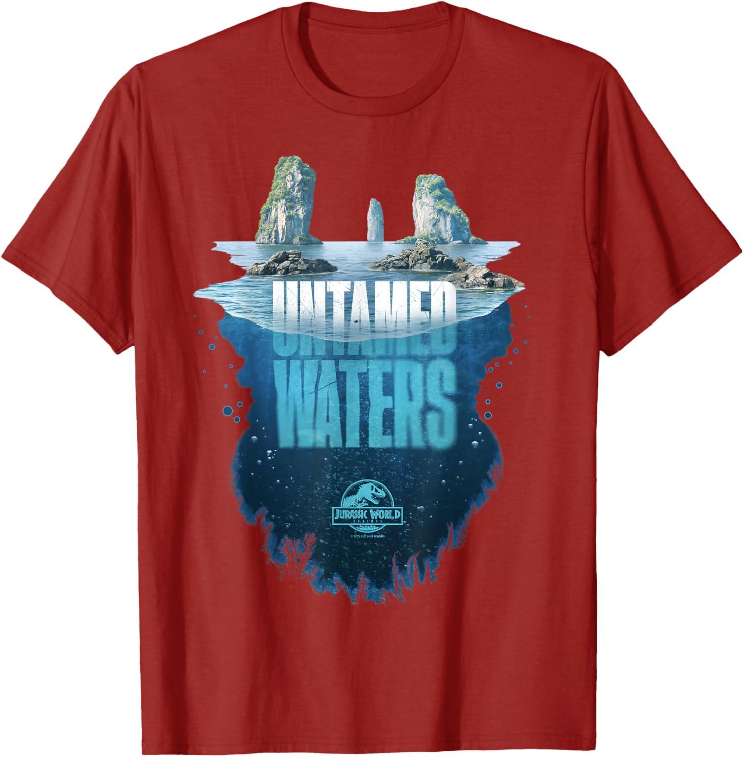 Jurassic World Rebirth Untamed Waters Island T-Shirt for Dino Fans - 3