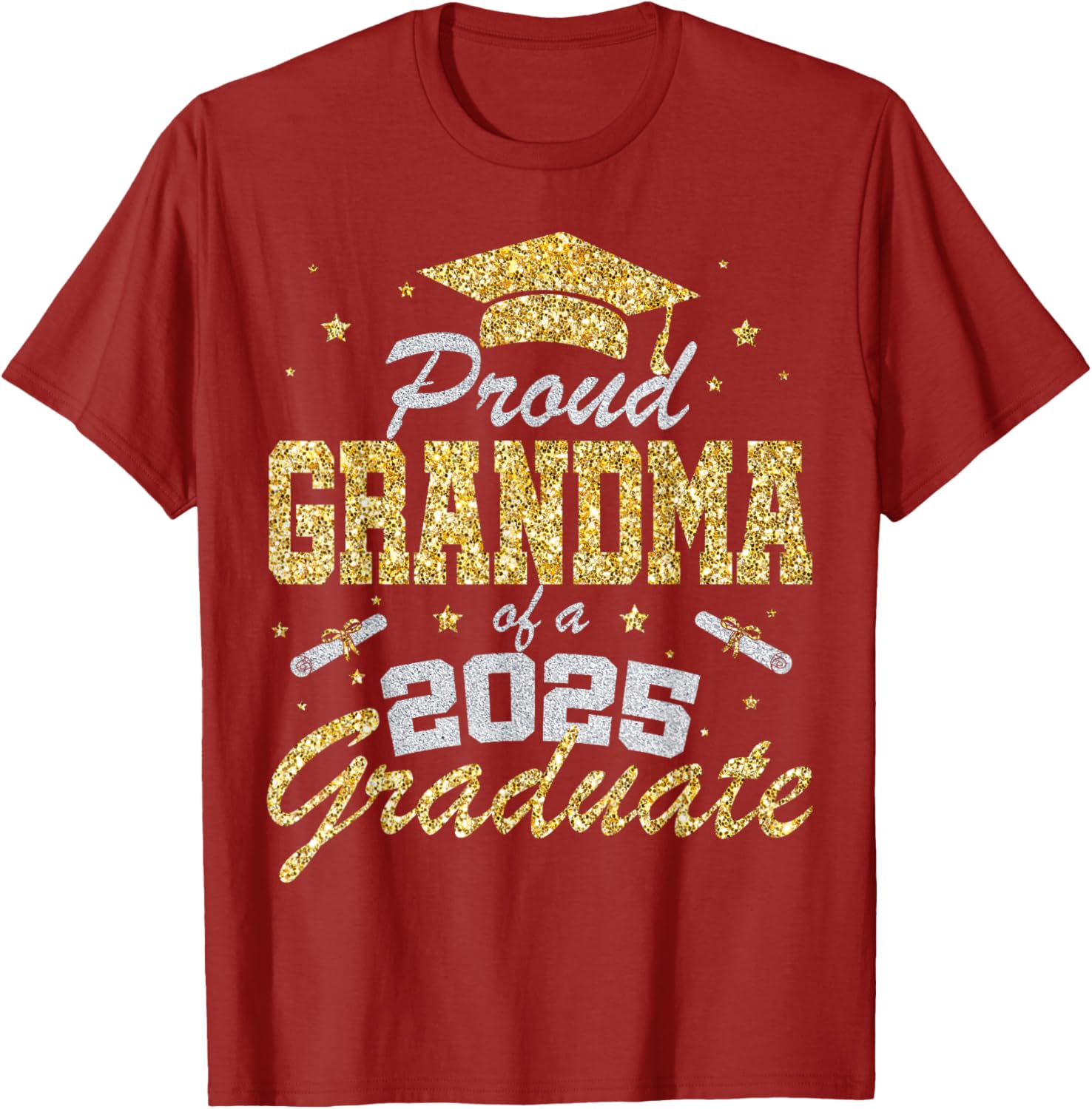 Proud Grandma of 2025 Graduate T-Shirt for Celebrating Senior Year - 3