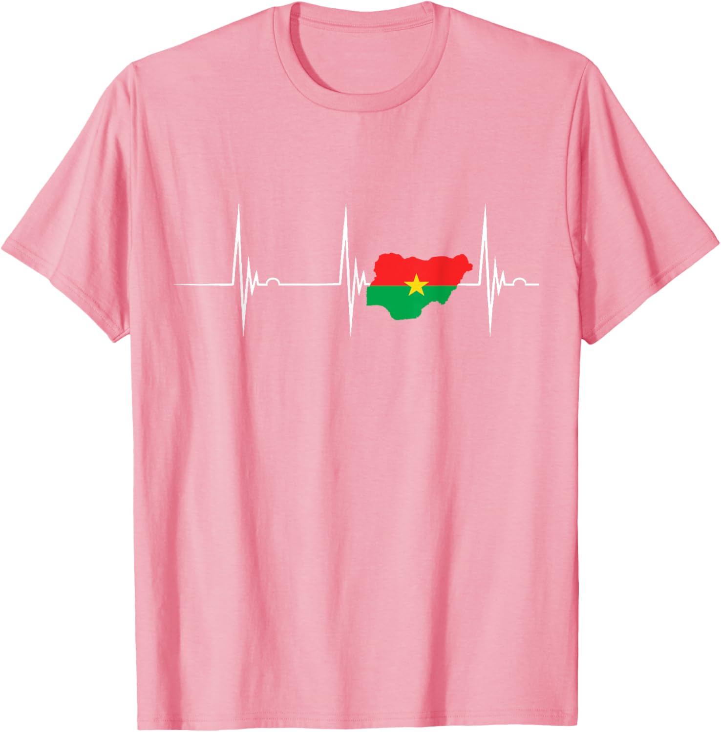 Burkina Faso Heartbeat EKG Pulse Flag T-Shirt for Proud Burkina Fasoans - 26