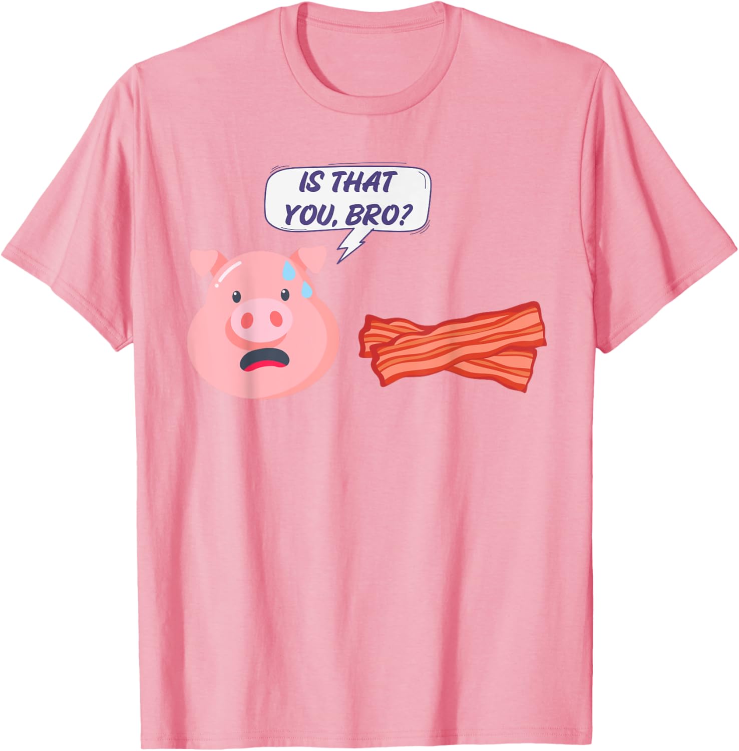 Funny Bacon Lover T-Shirt with Humorous Pig Design for Foodies - 15